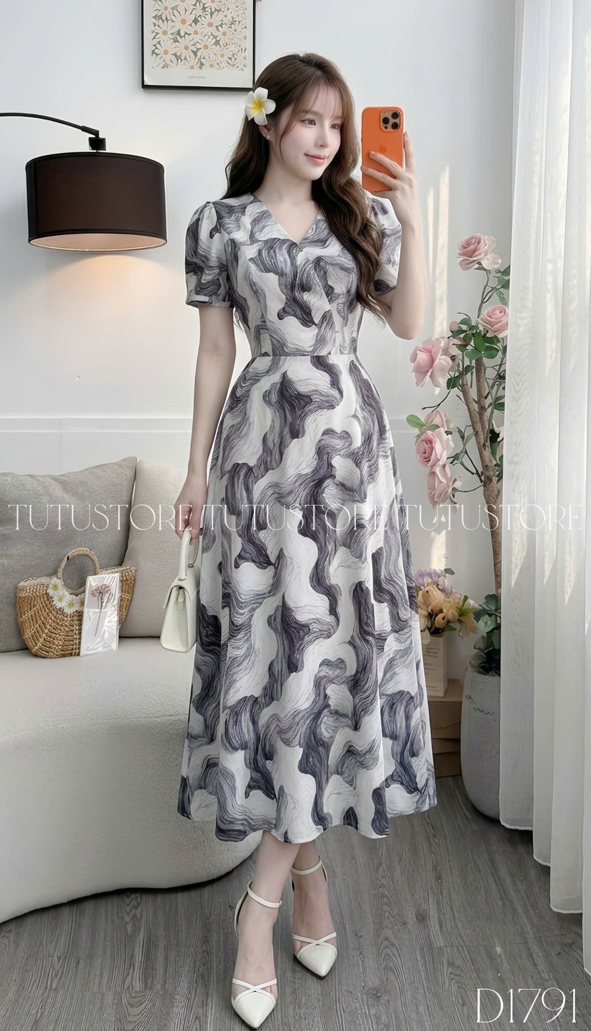 Đầm Thiết Kế Cổ V Dáng Dài Đi Tiệc TuTu Store Mã D1791