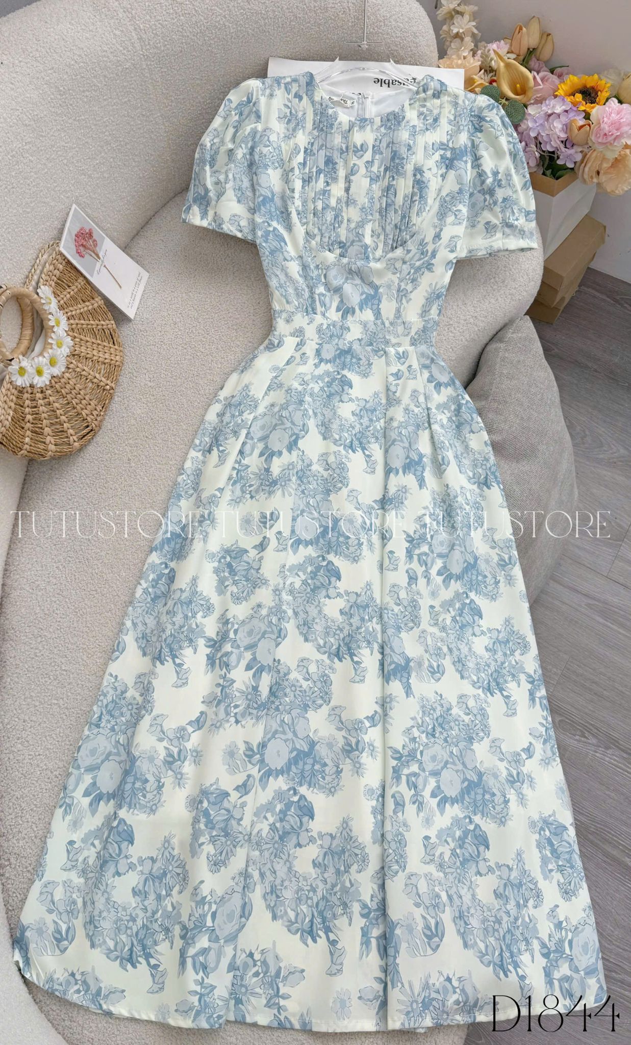 Đầm Thiết Kế Cổ Tròn Dáng Xòe Đầm Đi Tiệc TuTu Store Mã D1844