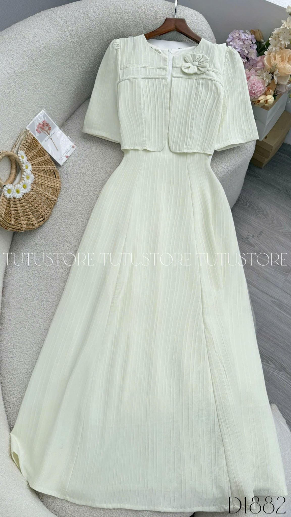 Đầm Thiết Kế Tay Lỡ Dáng Dài Đầm Đi Tiệc TuTu Store Mã D1882