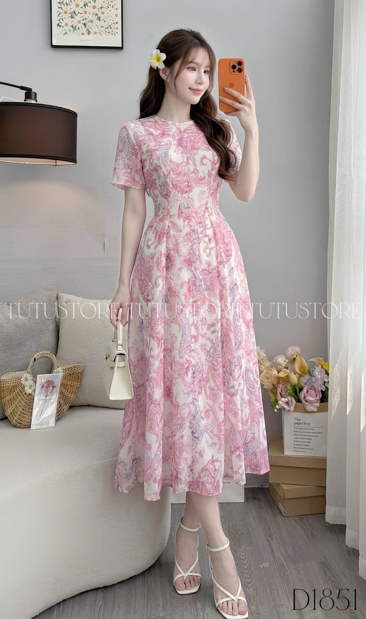 Đầm Thiết Kế Cổ Tròn Dáng Dài Đầm Đi Tiệc TuTu Store Mã D1851
