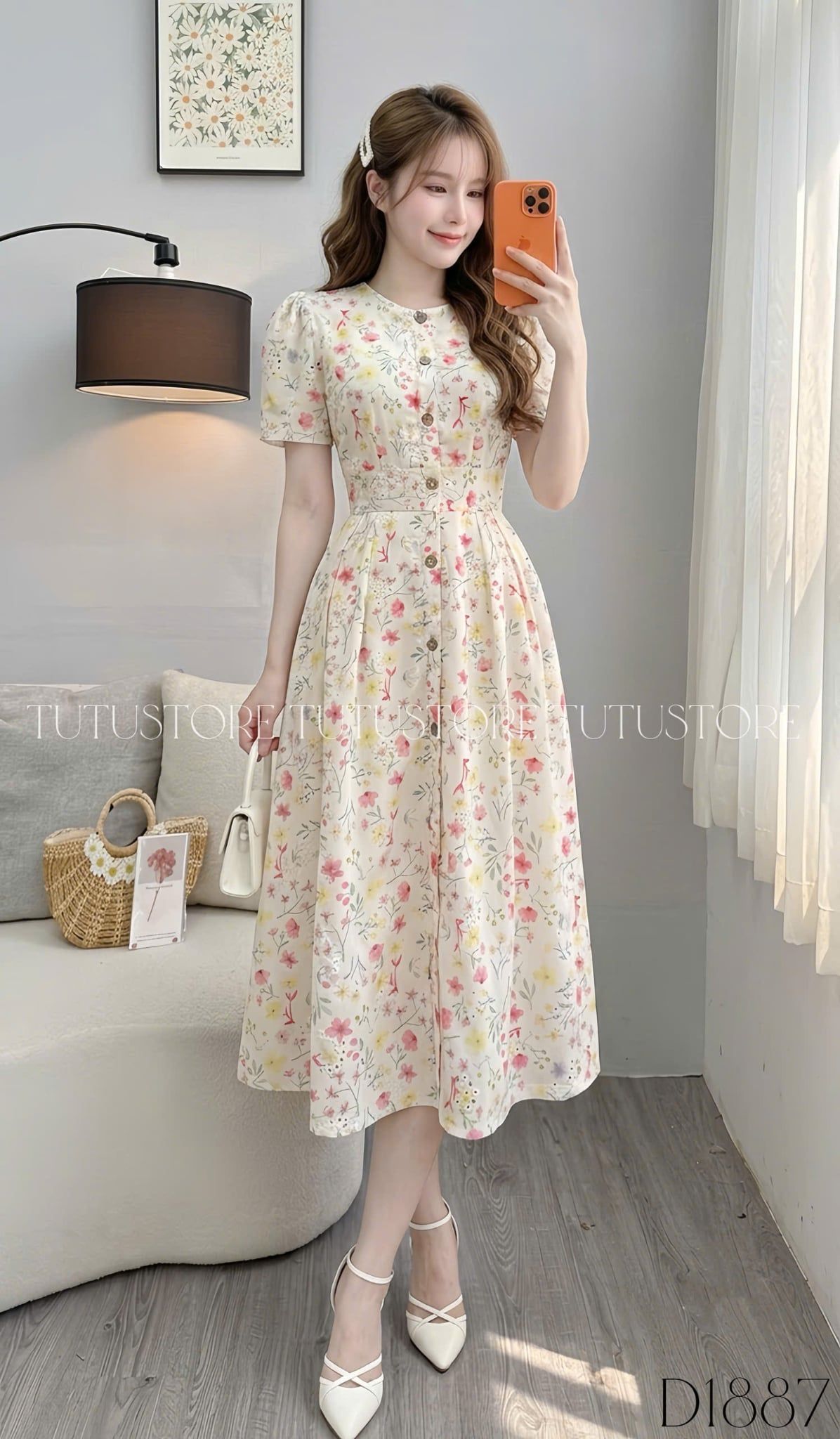 Đầm Thiết Kế Cổ Tròn Dáng Xòe Đầm Đi Tiệc TuTu Store Mã D1887
