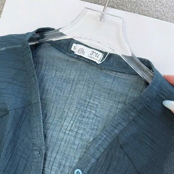 Áo Thiết Kế Kiểu Sơ Mi Mỏng Khoác Ngoài Có Vạt Dài Buộc Eo TuTu Store Mã AS669