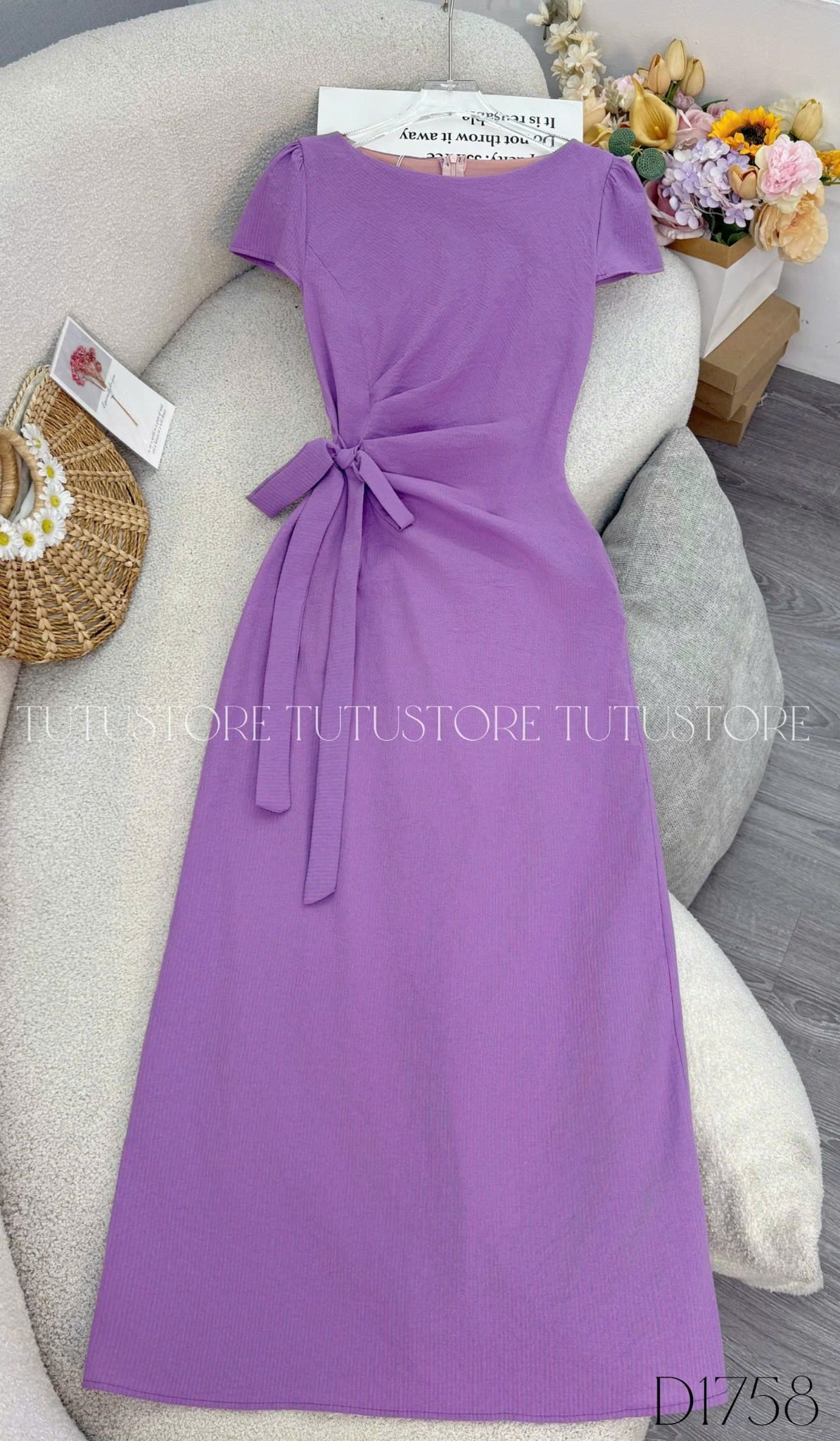 Đầm Thiết Kế Buộc Eo Dáng Dài Đi Chơi TuTu Store Mã D1758