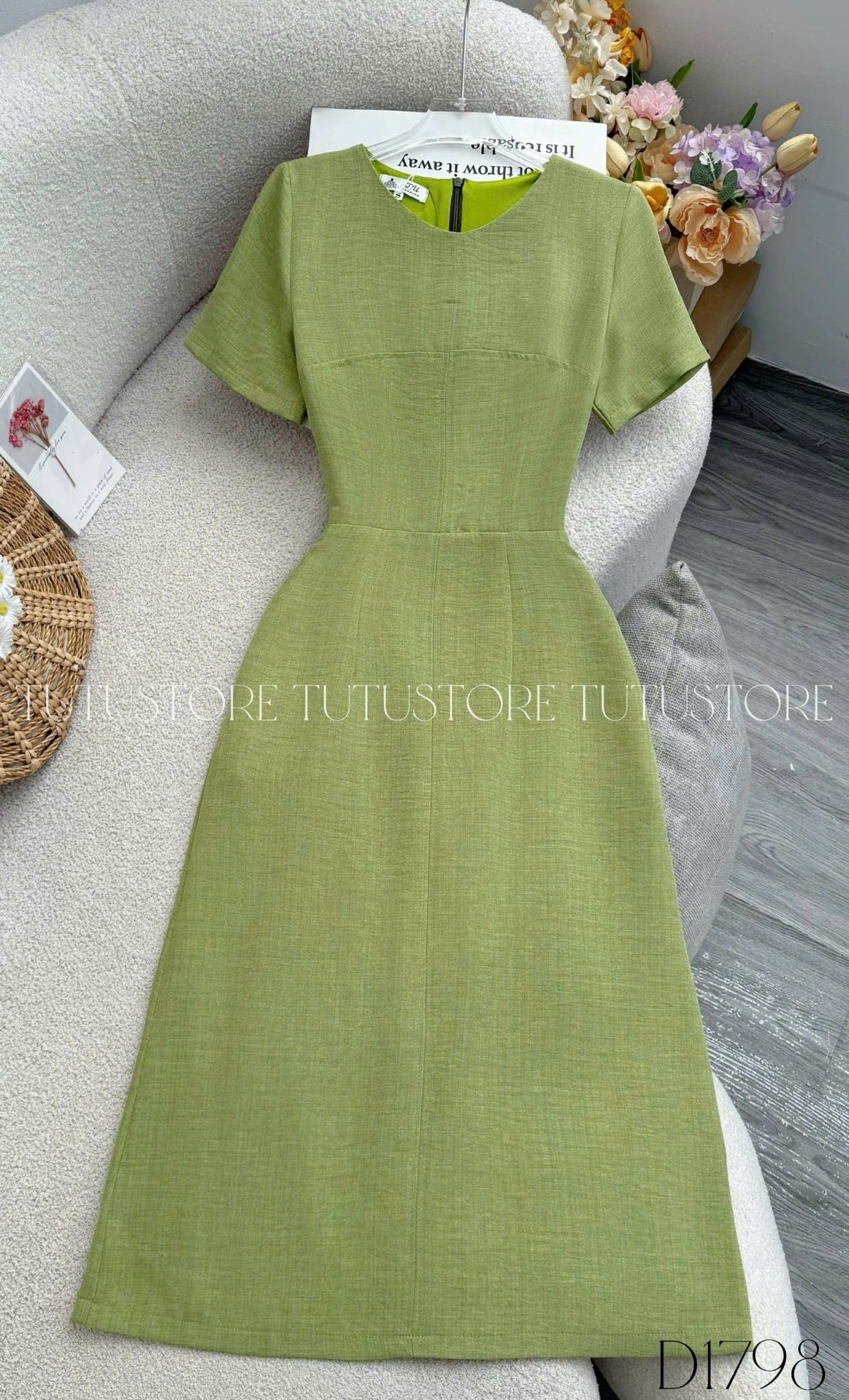 Đầm Thiết Kế Dáng Chữ A Đơn Giản Thanh Lịch Đi Tiệc TuTu Store Mã D1798