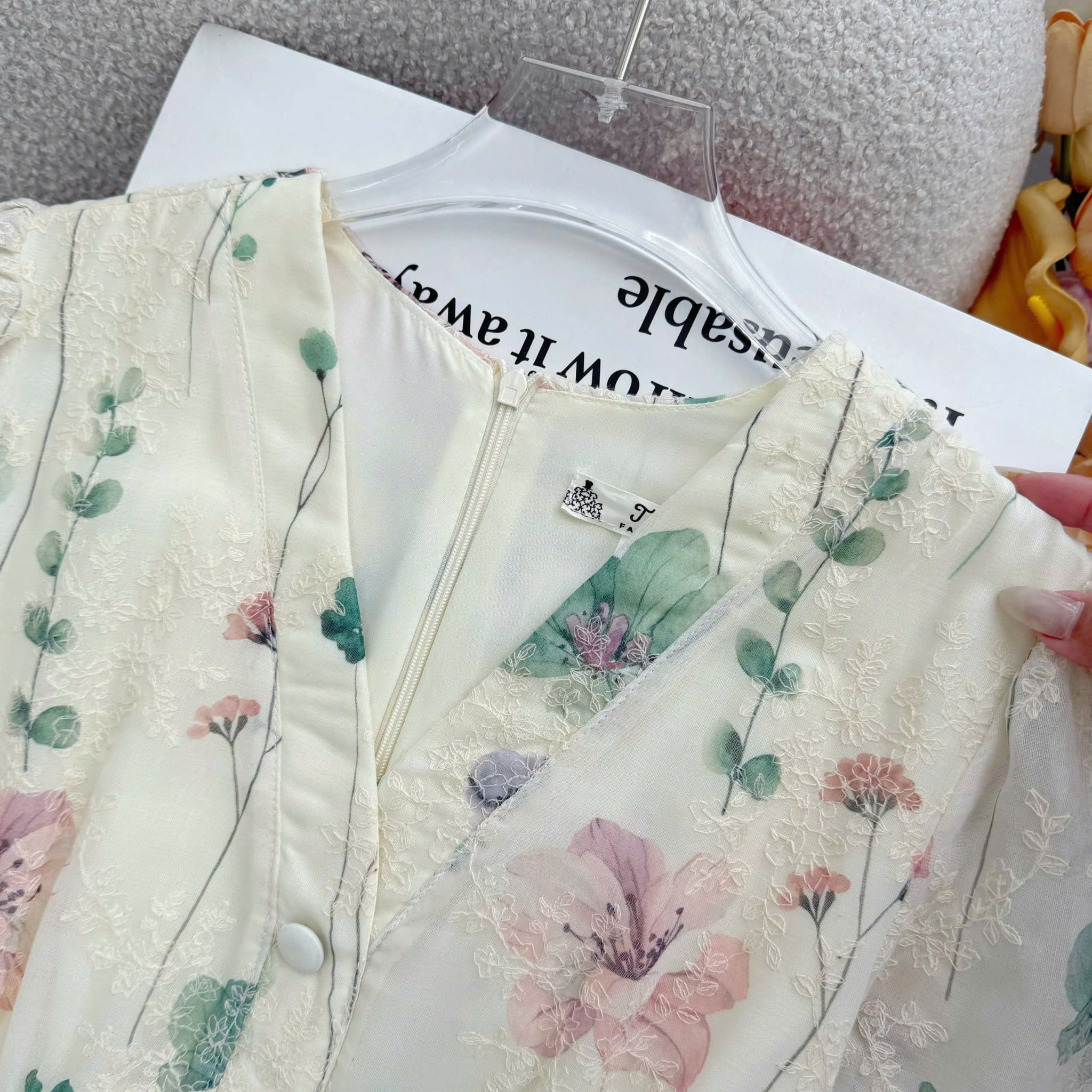 Đầm Hoa Thiết Kế Cổ Tim Dáng A Đi Chơi TuTu Store Mã D1781
