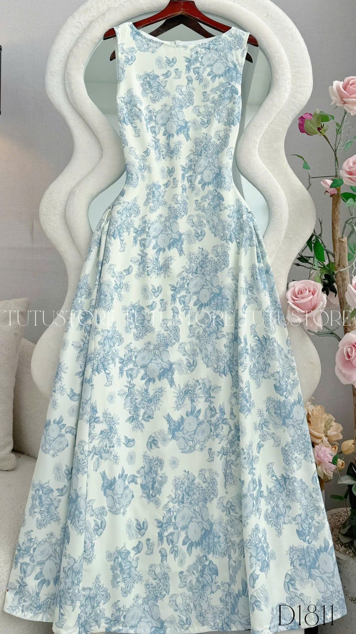Đầm Thiết Kế Cổ Thuyền Dáng Dài Đơn Giản Đi Chơi TuTu Store Mã D1811