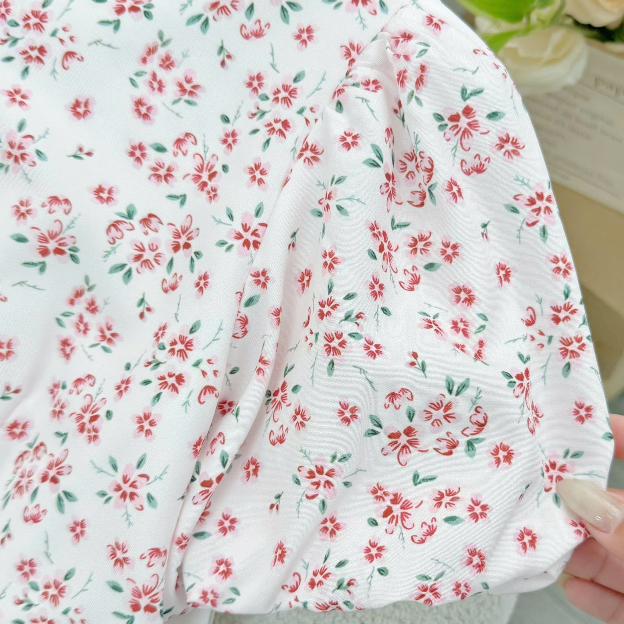 Đầm Thiết Kế Cổ Tròn Dáng Xòe Hoa Nhí Đi Chơi TuTu Store Mã D1800