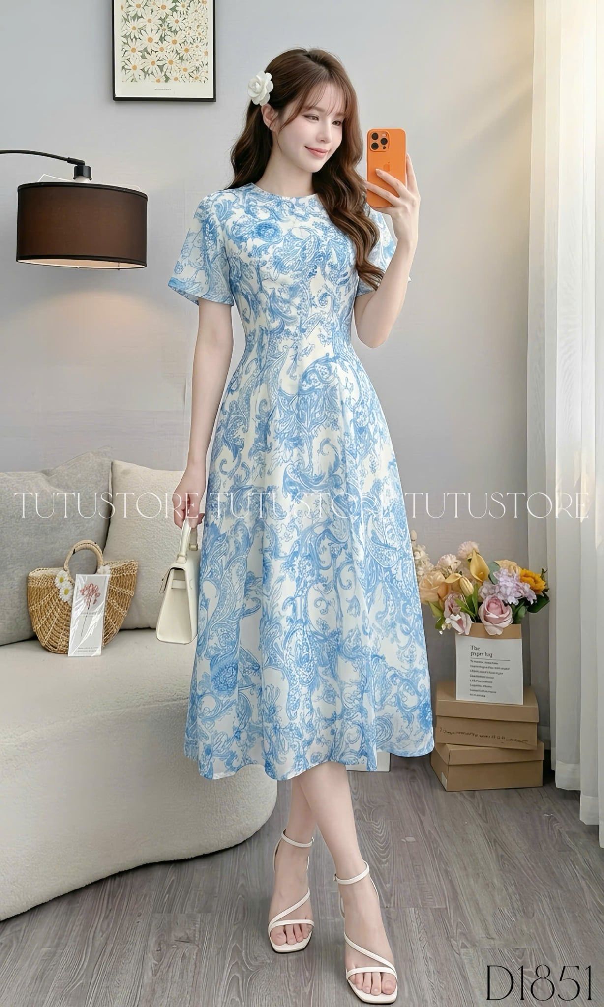Đầm Thiết Kế Cổ Tròn Dáng Dài Đầm Đi Tiệc TuTu Store Mã D1851