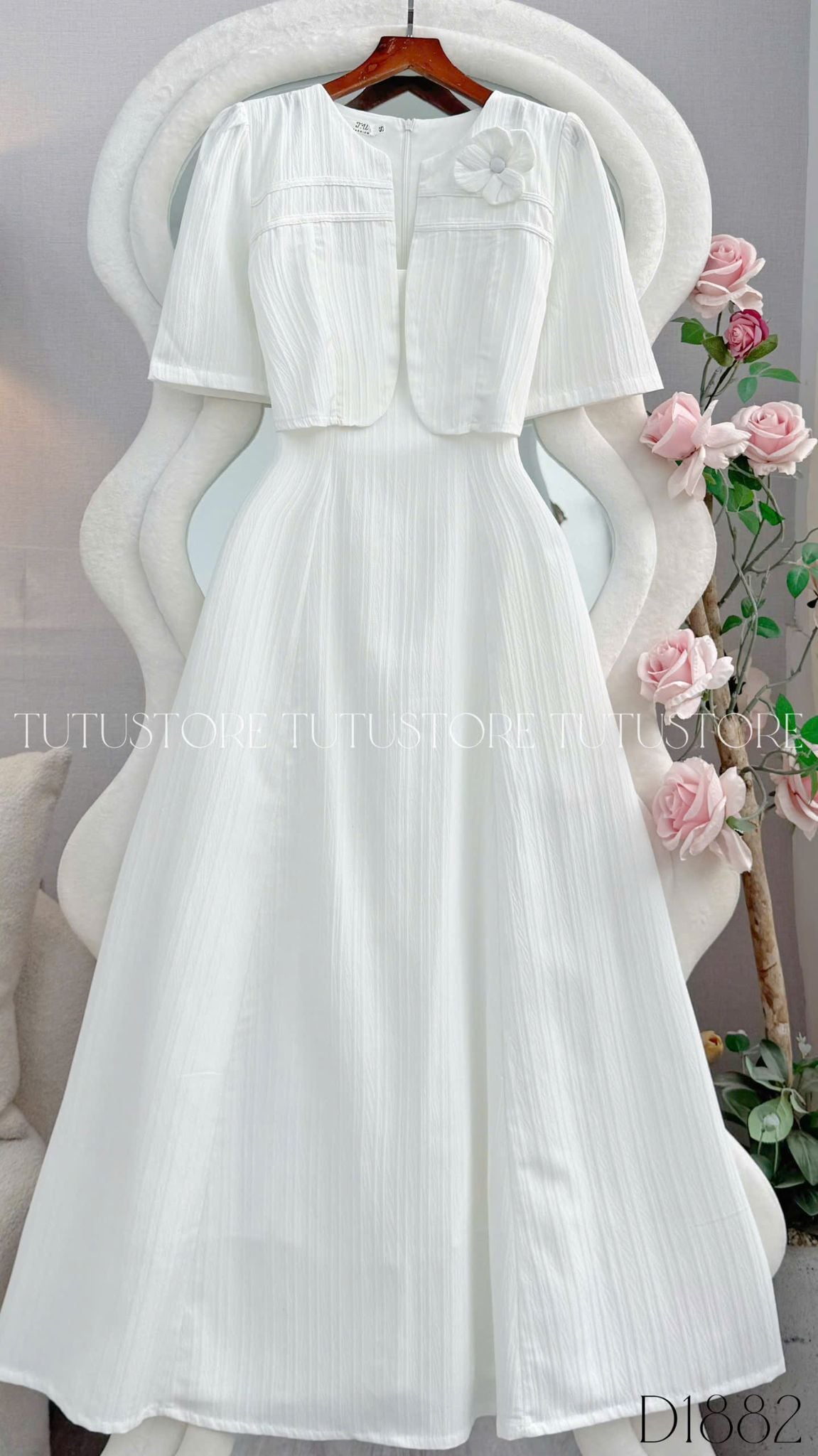 Đầm Thiết Kế Tay Lỡ Dáng Dài Đầm Đi Tiệc TuTu Store Mã D1882