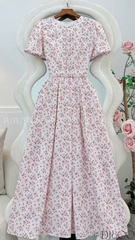 Đầm Thiết Kế Cổ Tròn Dáng Xòe Hoa Nhí Đi Chơi TuTu Store Mã D1800