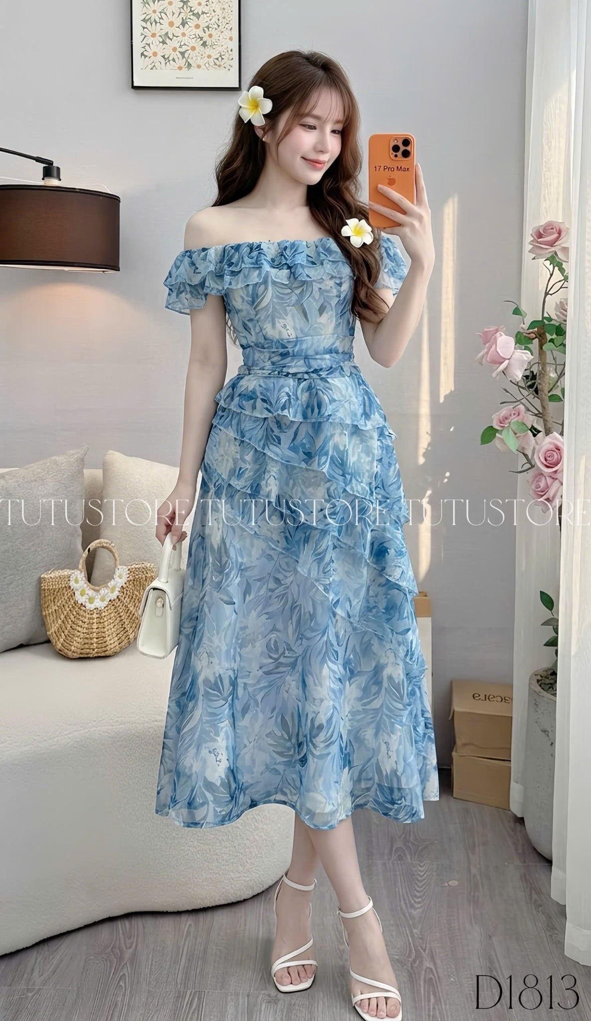 Đầm Thiết Kế Trễ Vai Dáng Xòe Đi Tiệc TuTu Store Mã D1813