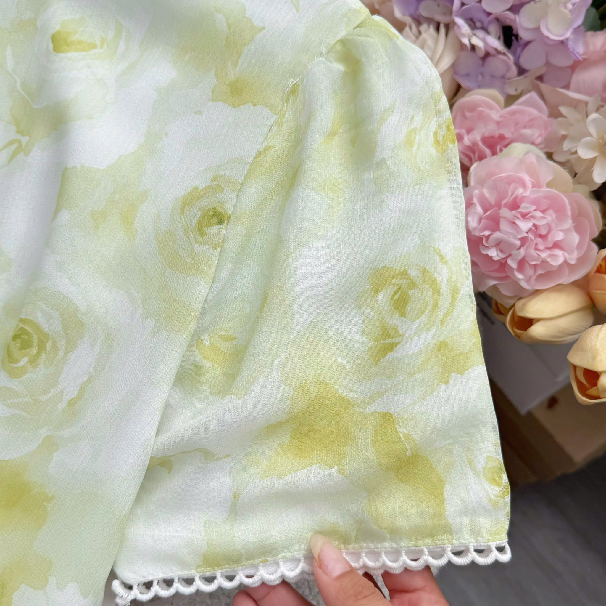 Đầm Thiết Kế Cổ Trụ Dáng Xòe Họa Tiết Hoa Đầm Đi Tiệc TuTu Store Mã D1916