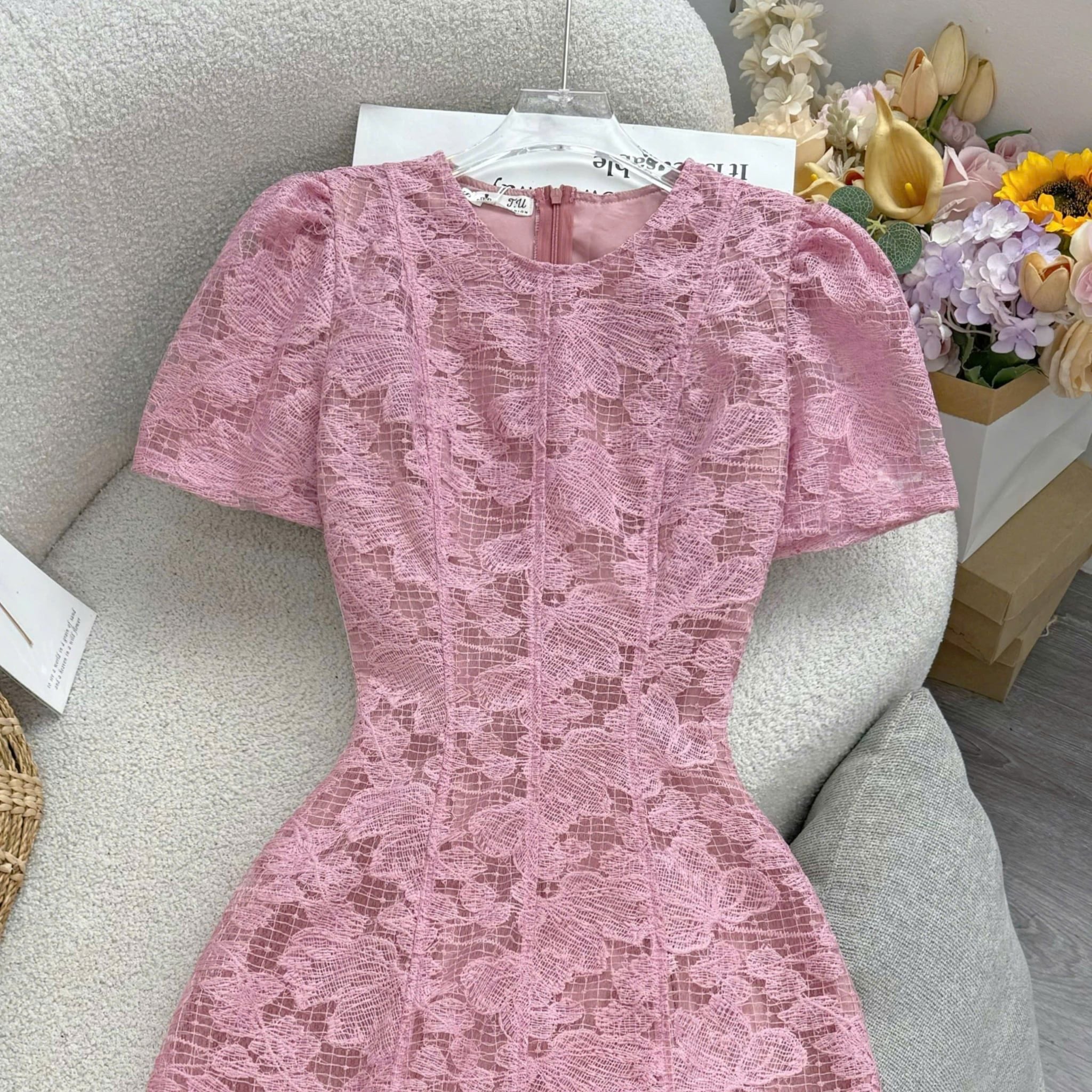 Đầm Thiết Kế Cổ Tròn Dáng Xòe Đầm Đi Tiệc TuTu Store Mã D1869