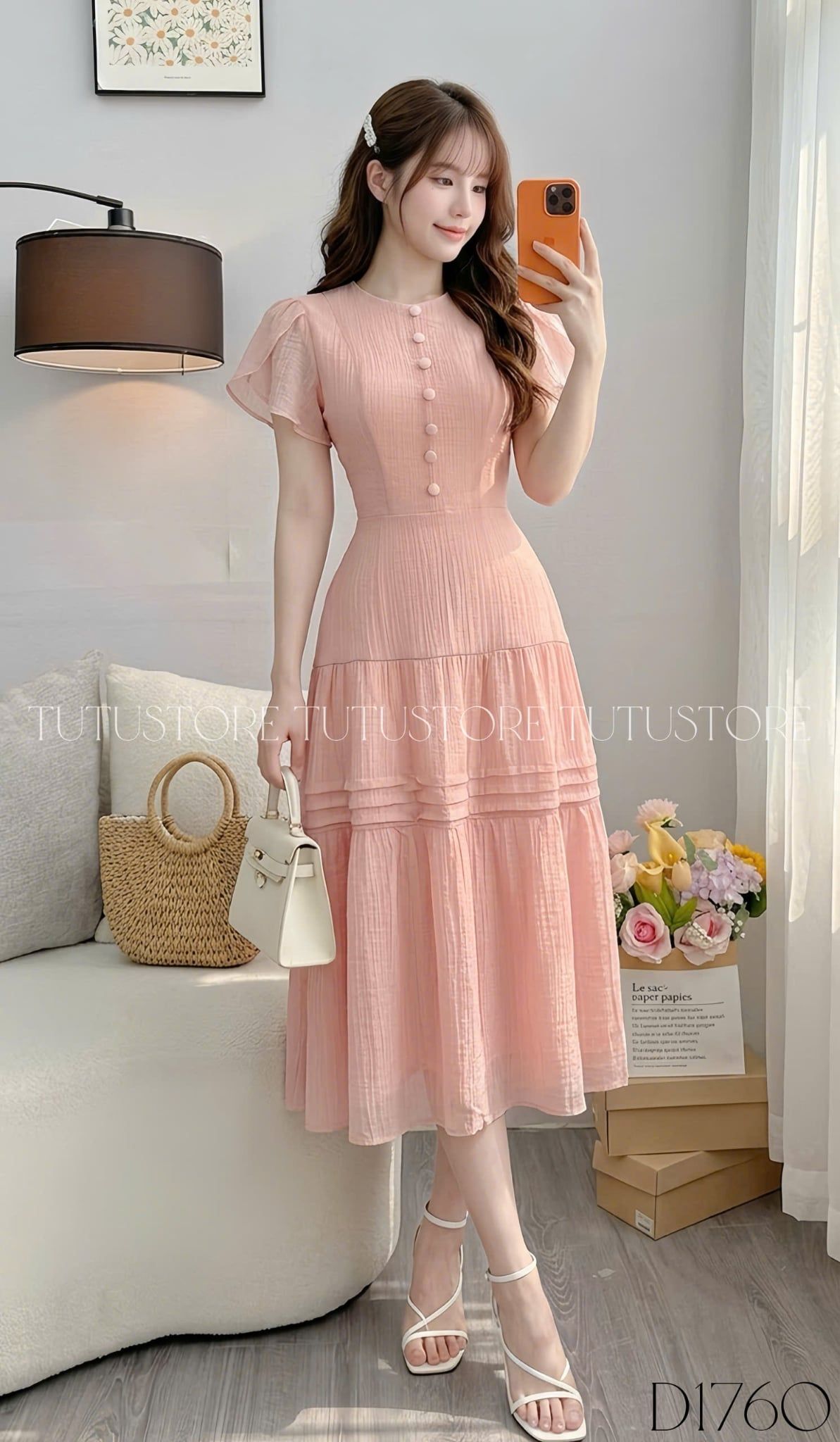 Đầm Thiết Kế Chiết Eo Tùng Xòe Đi Chơi TuTu Store Mã D1760