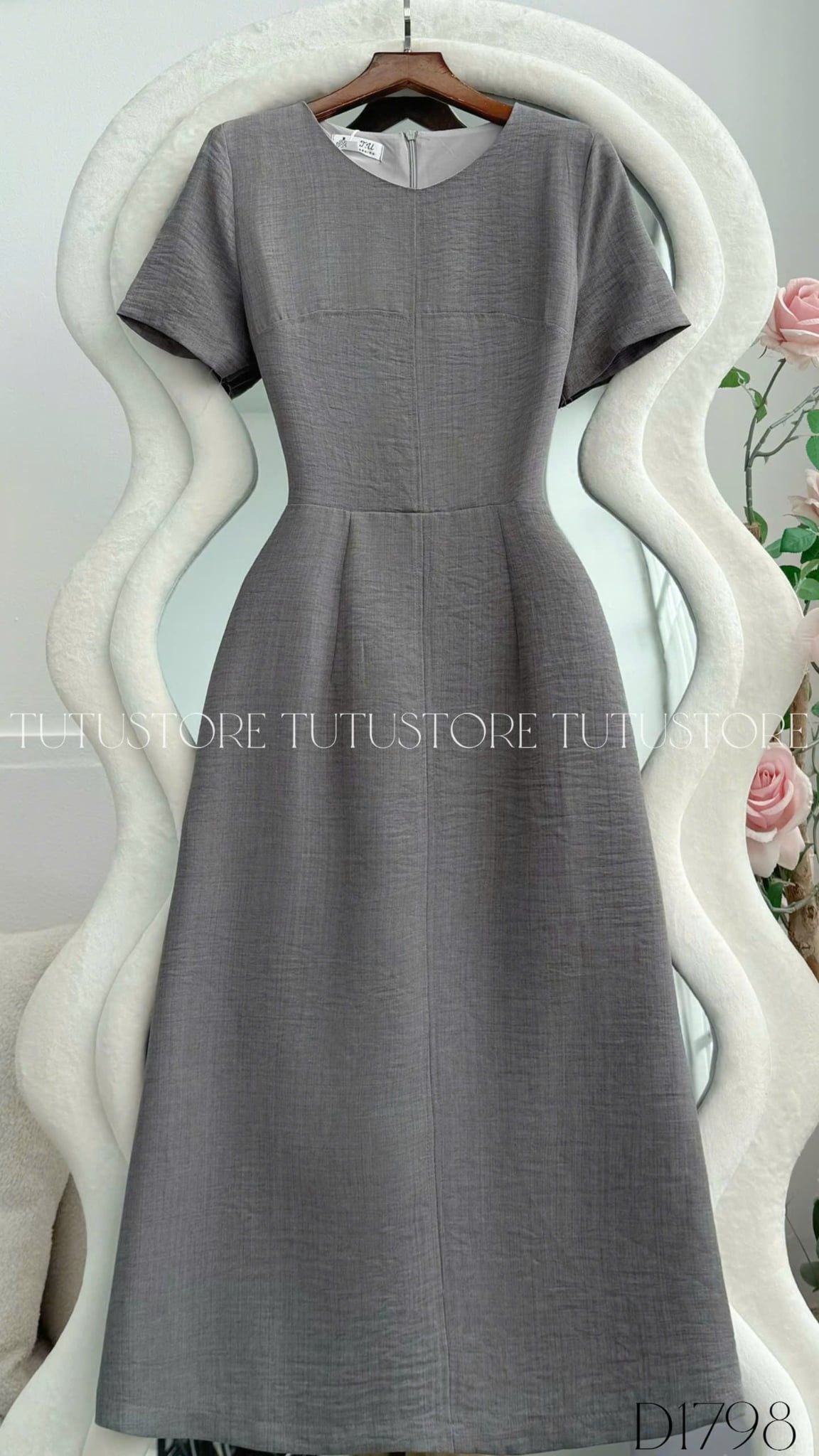 Đầm Thiết Kế Dáng Chữ A Đơn Giản Thanh Lịch Đi Tiệc TuTu Store Mã D1798