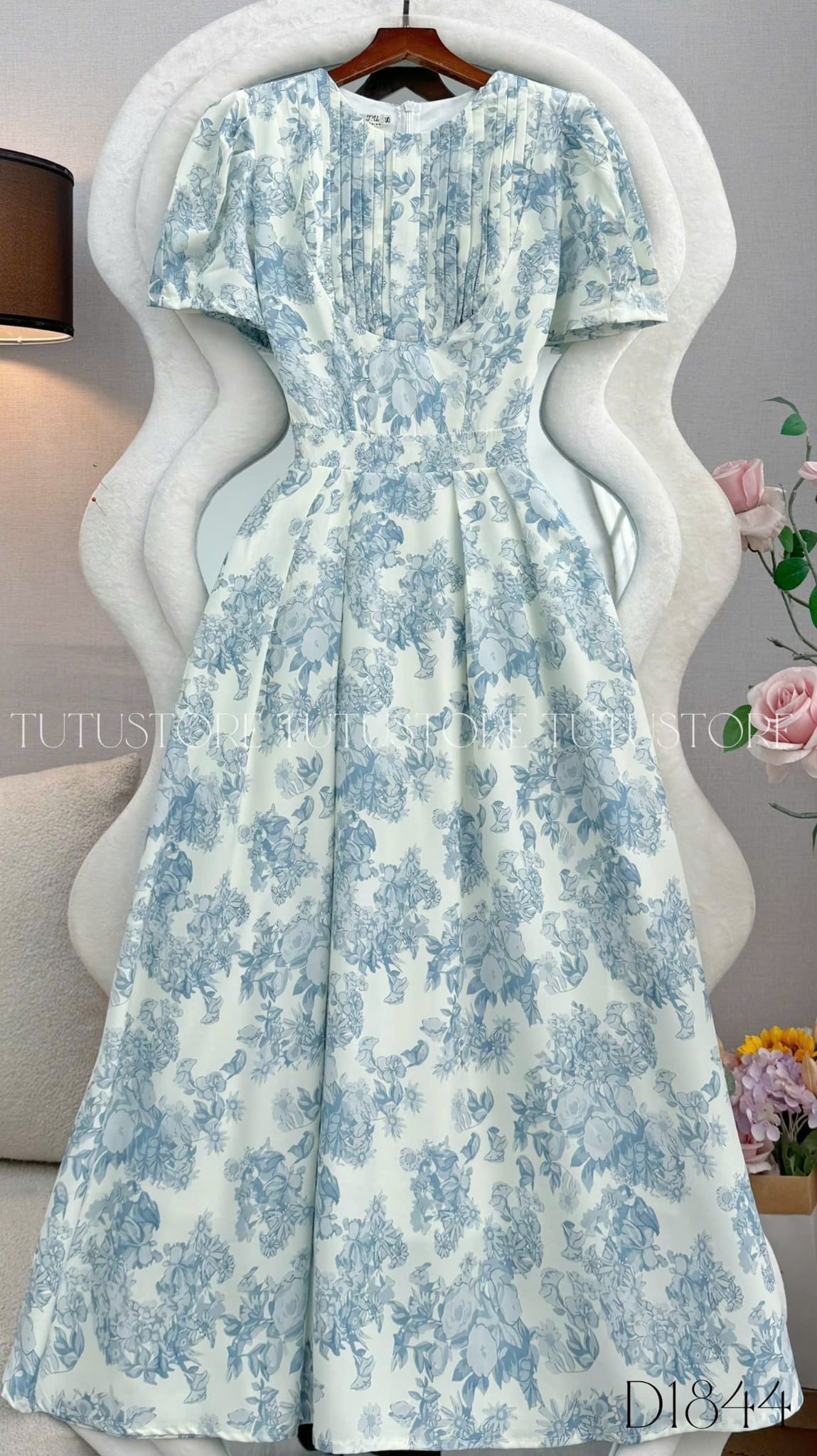 Đầm Thiết Kế Cổ Tròn Dáng Xòe Đầm Đi Tiệc TuTu Store Mã D1844