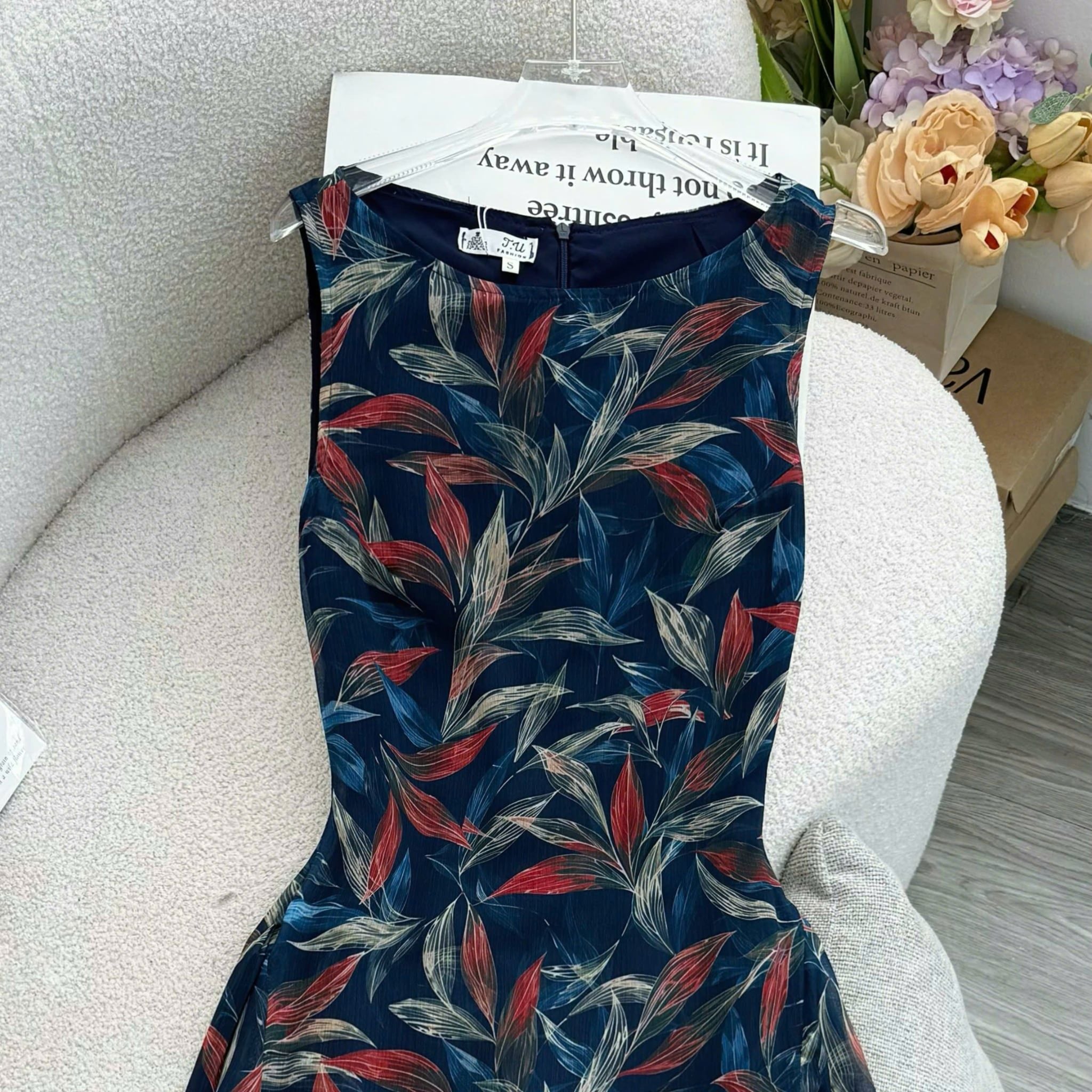 Đầm Thiết Kế Cổ Thuyền Dáng Dài Đơn Giản Đi Chơi TuTu Store Mã D1811