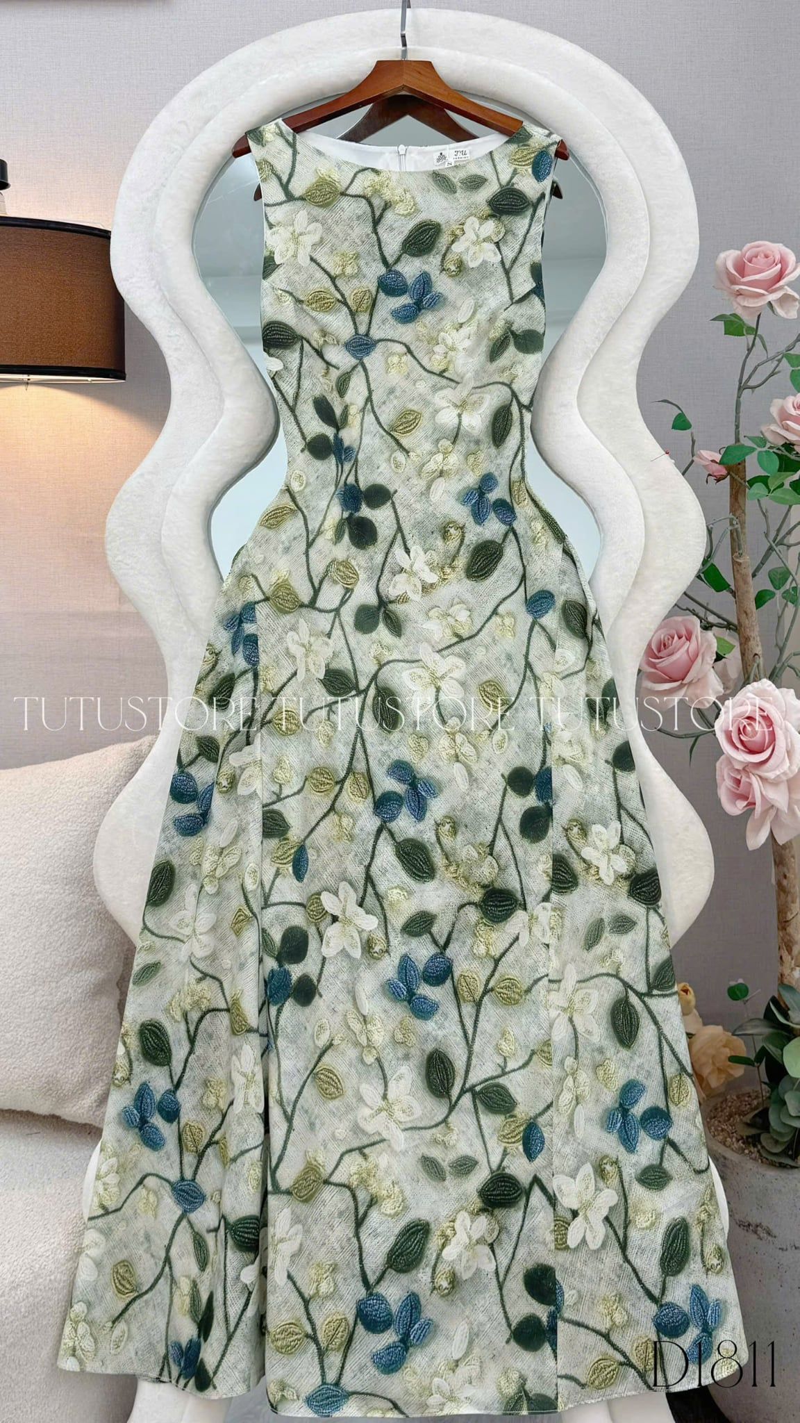 Đầm Thiết Kế Cổ Thuyền Dáng Dài Đơn Giản Đi Chơi TuTu Store Mã D1811