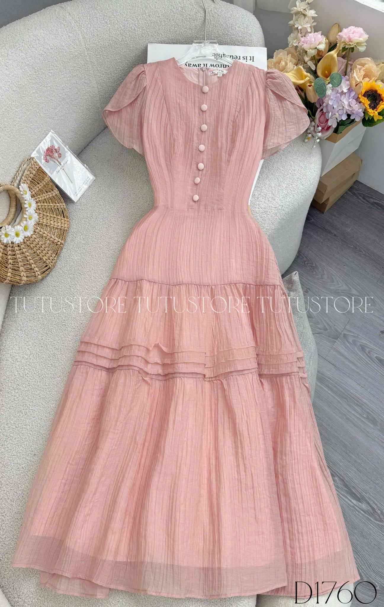 Đầm Thiết Kế Chiết Eo Tùng Xòe Đi Chơi TuTu Store Mã D1760