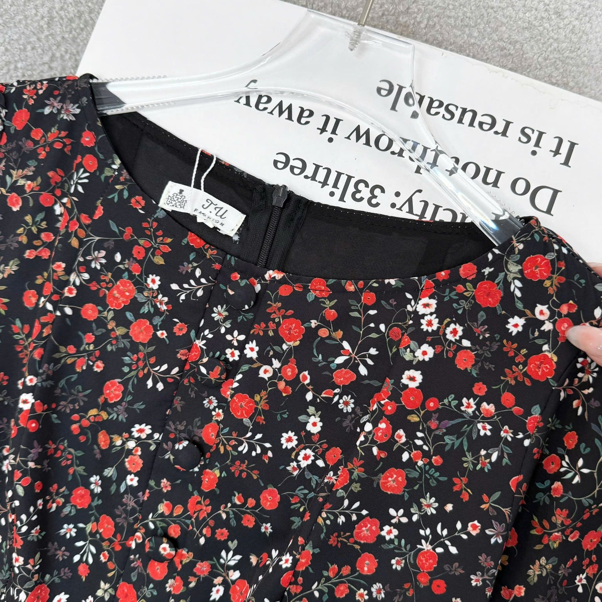 Đầm Thiết Kế Cổ Tròn Dáng Xòe Đi Chơi TuTu Store D1982