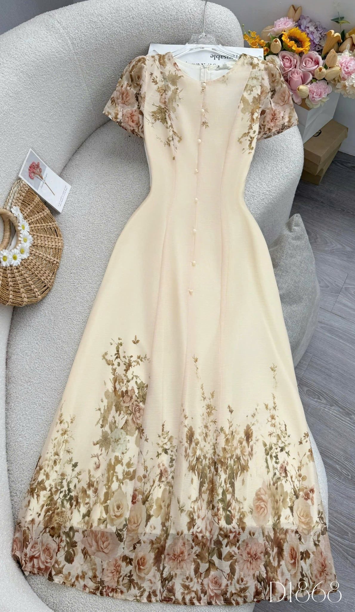 Đầm Thiết Kế Cổ Tròn Dáng Chữ A Đầm Đi Tiệc TuTu Store Mã D1868