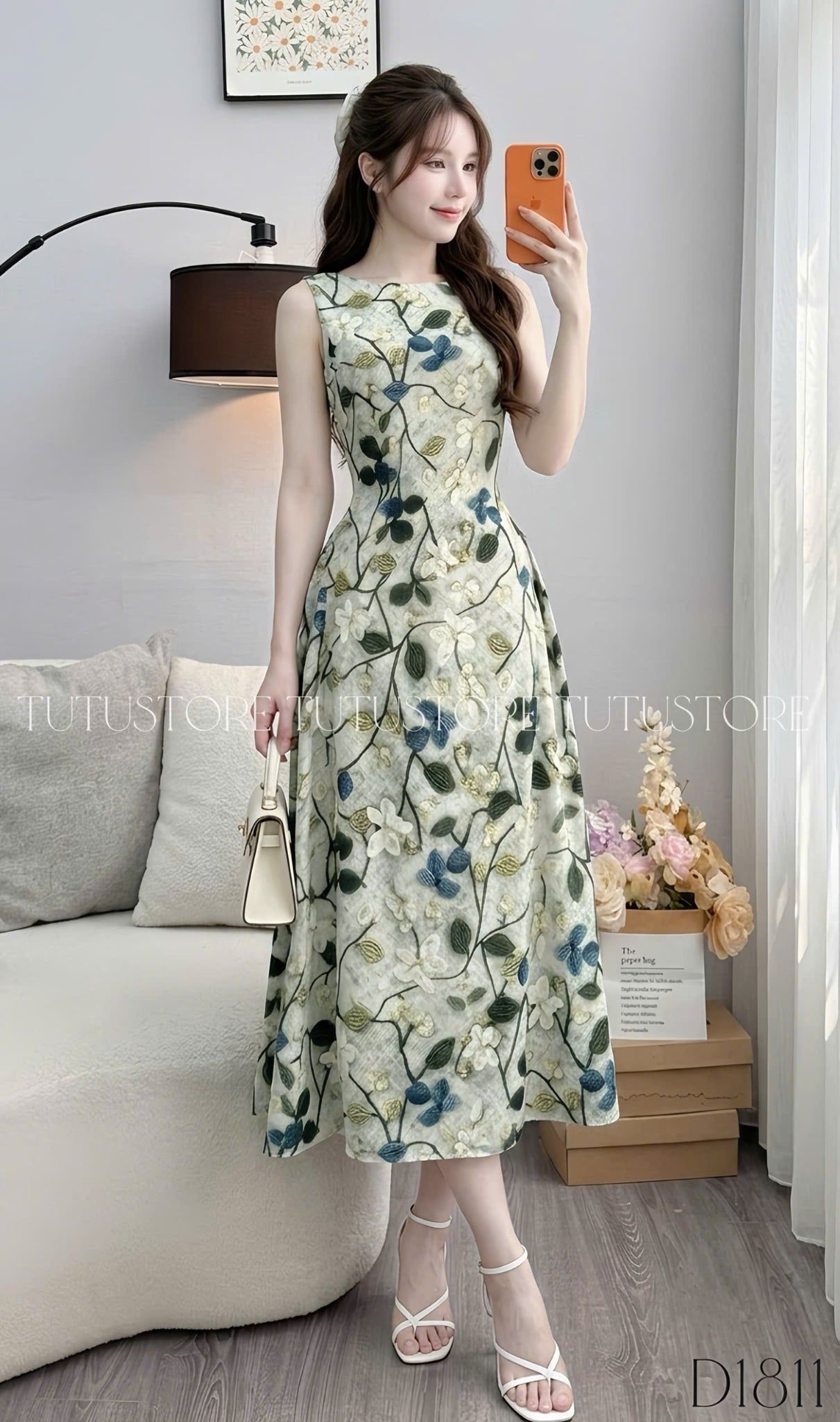 Đầm Thiết Kế Cổ Thuyền Dáng Dài Đơn Giản Đi Chơi TuTu Store Mã D1811