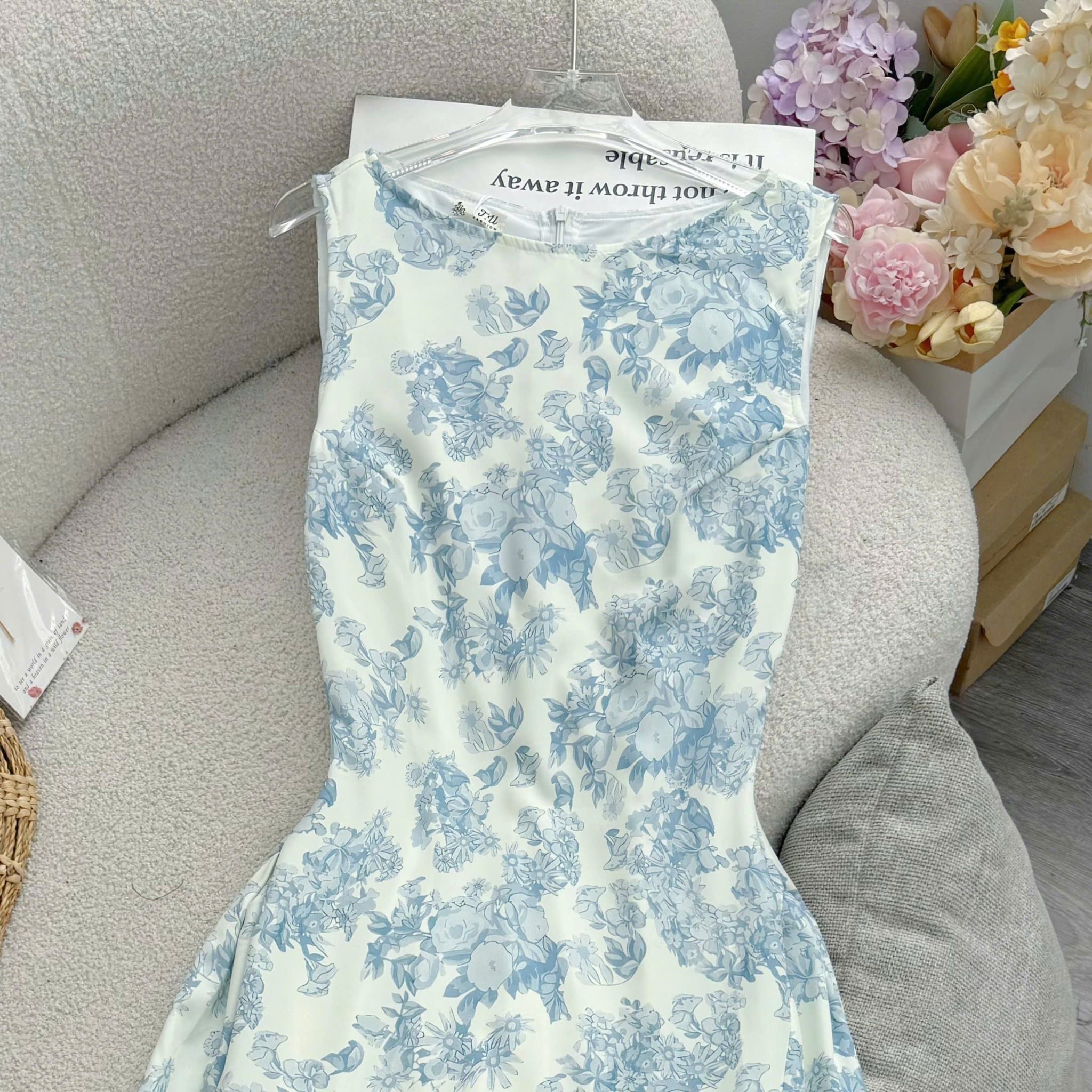 Đầm Thiết Kế Cổ Thuyền Dáng Dài Đơn Giản Đi Chơi TuTu Store Mã D1811