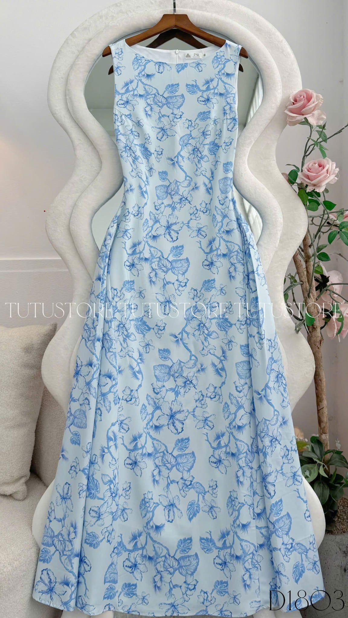 Đầm Thiết Kế Dáng Xòe Đơn Giản Đi Chơi TuTu Store Mã D1803
