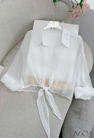 Áo Thiết Kế Kiểu Sơ Mi Mỏng Khoác Ngoài Đi Chơi TuTu Store Mã A604