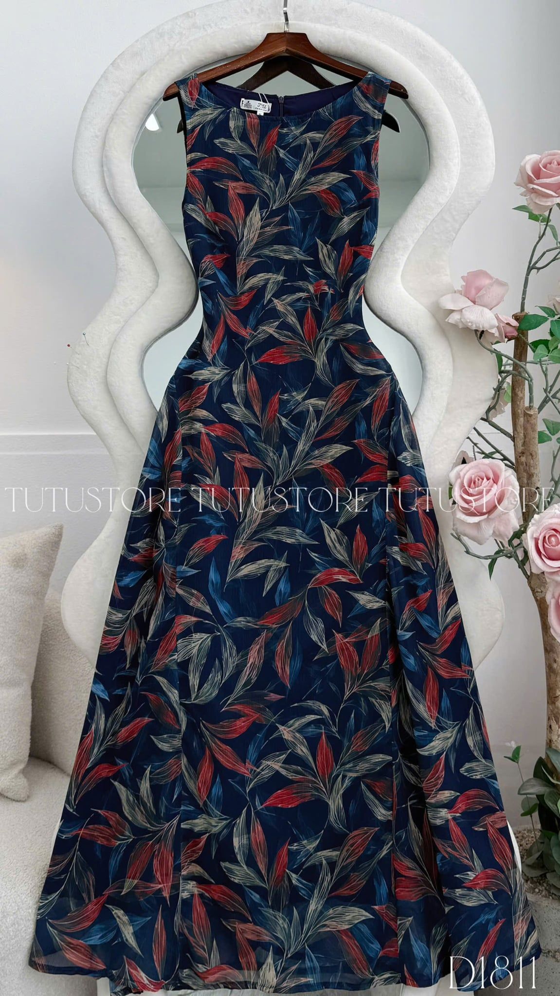 Đầm Thiết Kế Cổ Thuyền Dáng Dài Đơn Giản Đi Chơi TuTu Store Mã D1811