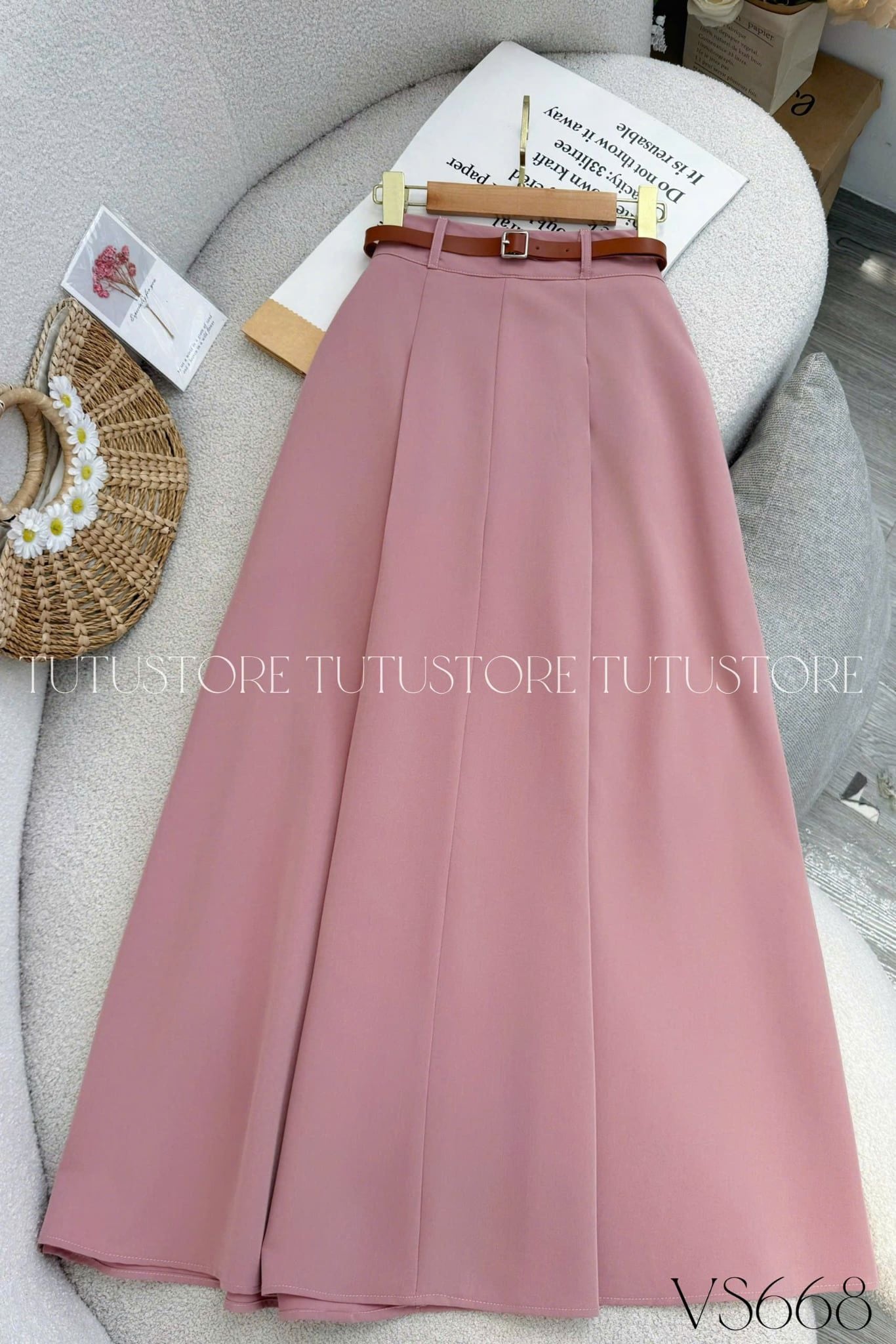 Chân Váy Thiết Kế Form Xòe Dáng Dài Đi Chơi TuTu Store Mã VS668