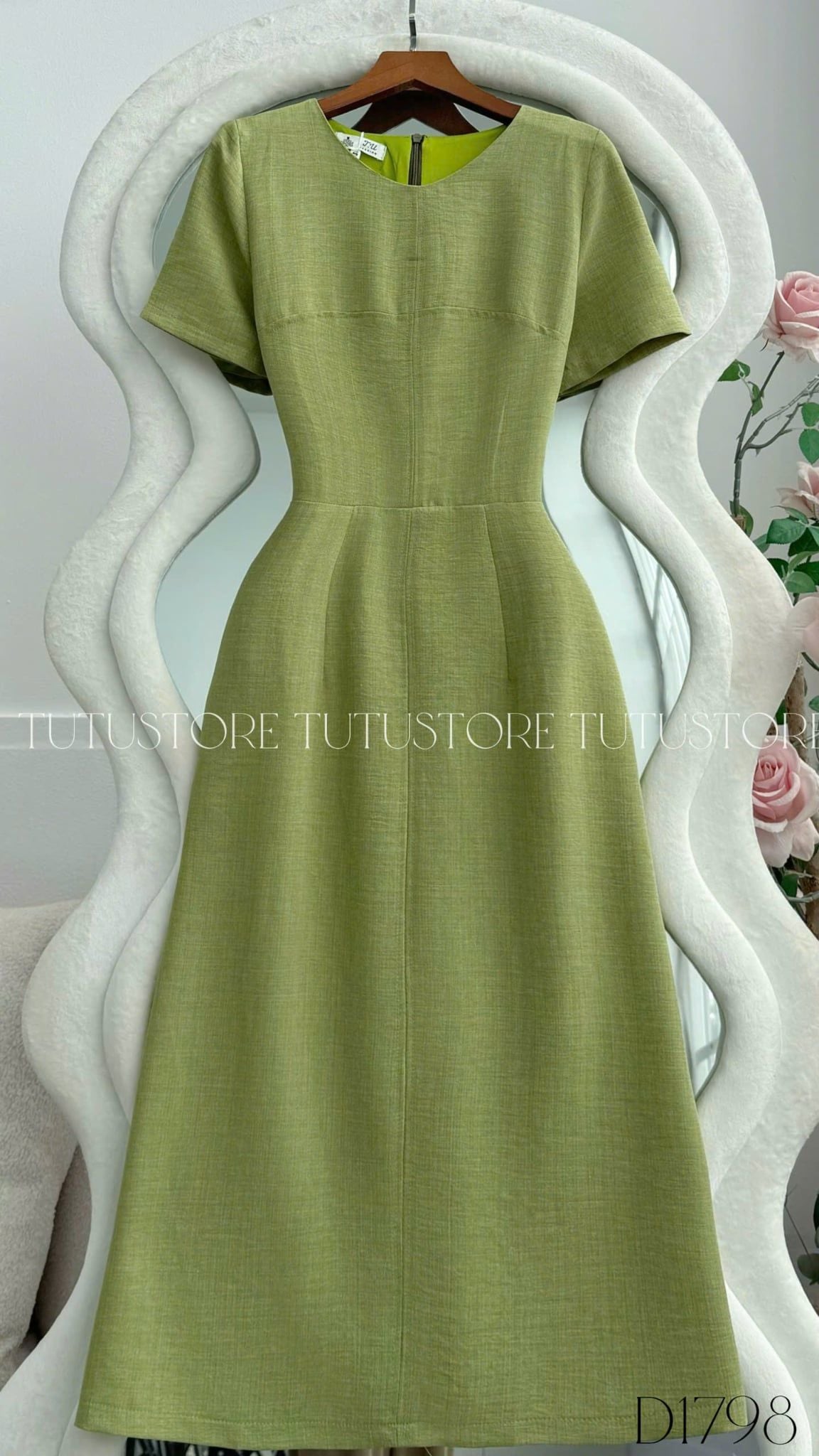 Đầm Thiết Kế Dáng Chữ A Đơn Giản Thanh Lịch Đi Tiệc TuTu Store Mã D1798