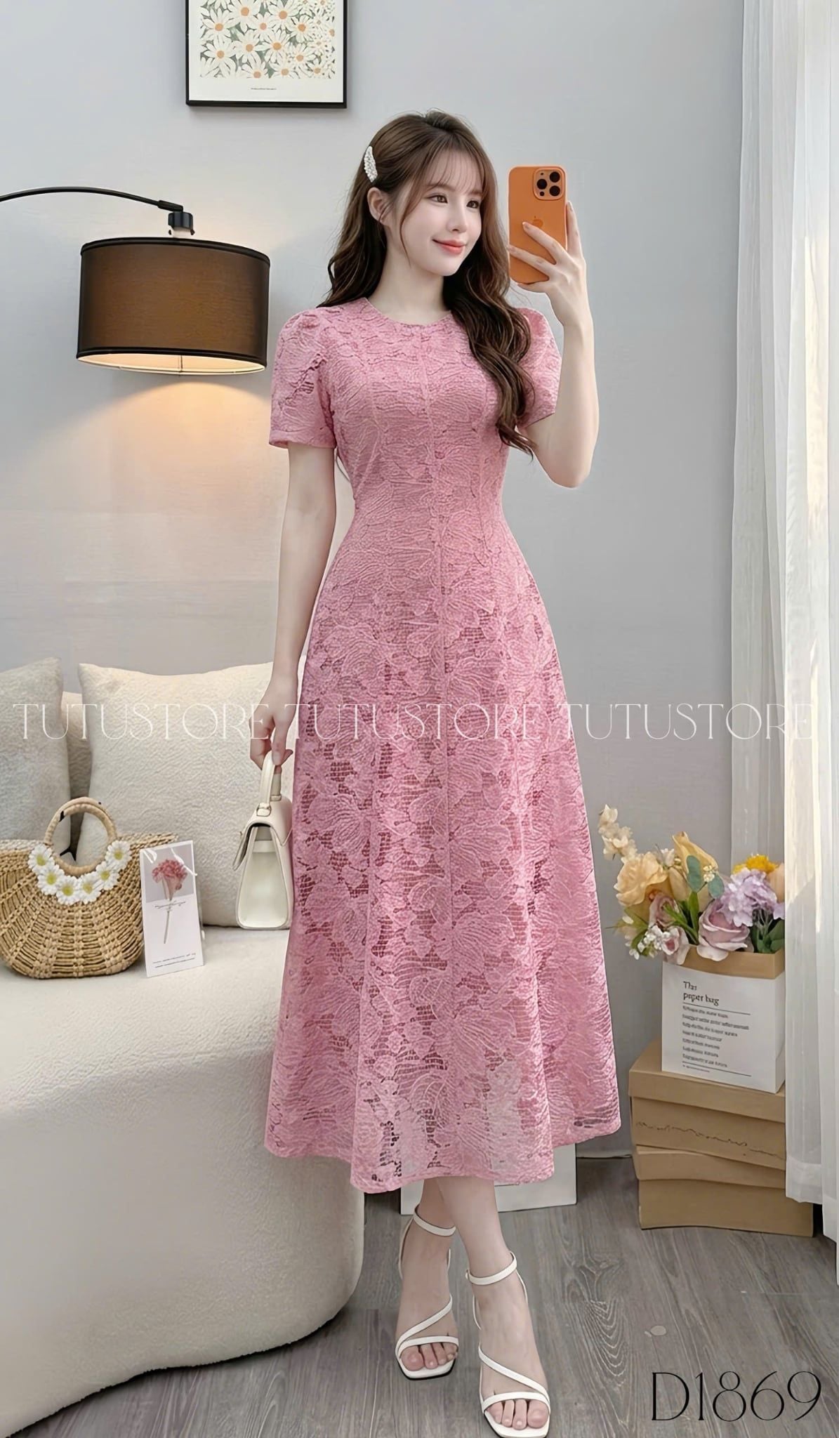 Đầm Thiết Kế Cổ Tròn Dáng Xòe Đầm Đi Tiệc TuTu Store Mã D1869