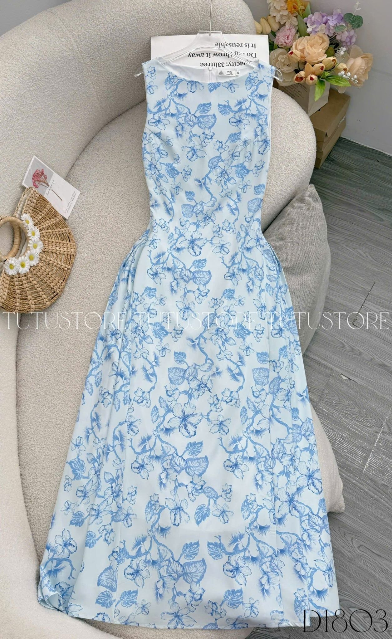 Đầm Thiết Kế Dáng Xòe Đơn Giản Đi Chơi TuTu Store Mã D1803