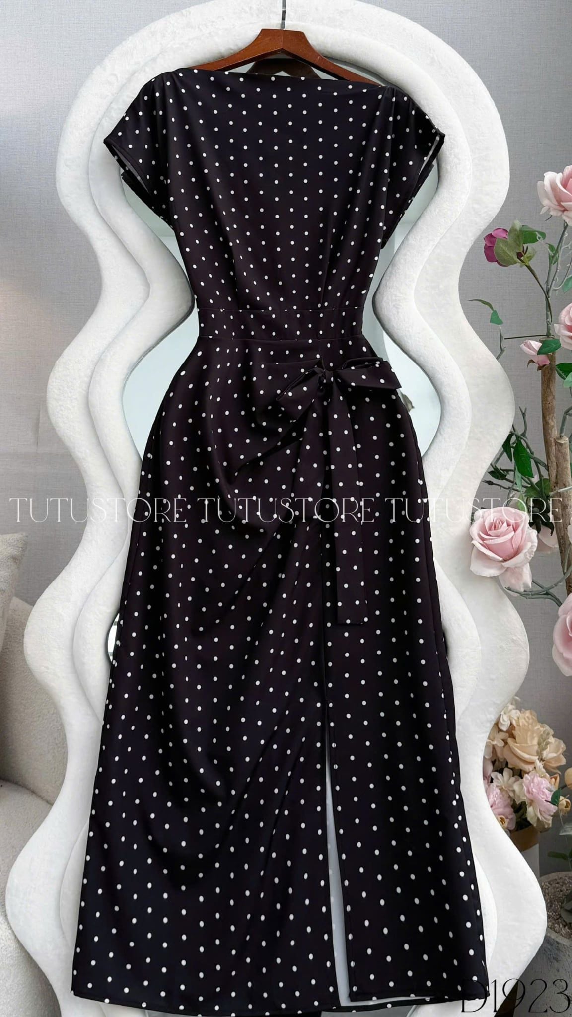 Đầm Thiết Kế Lệch Vai Buộc Eo Dáng Dài Đầm Đi Tiệc TuTu Store Mã D1923