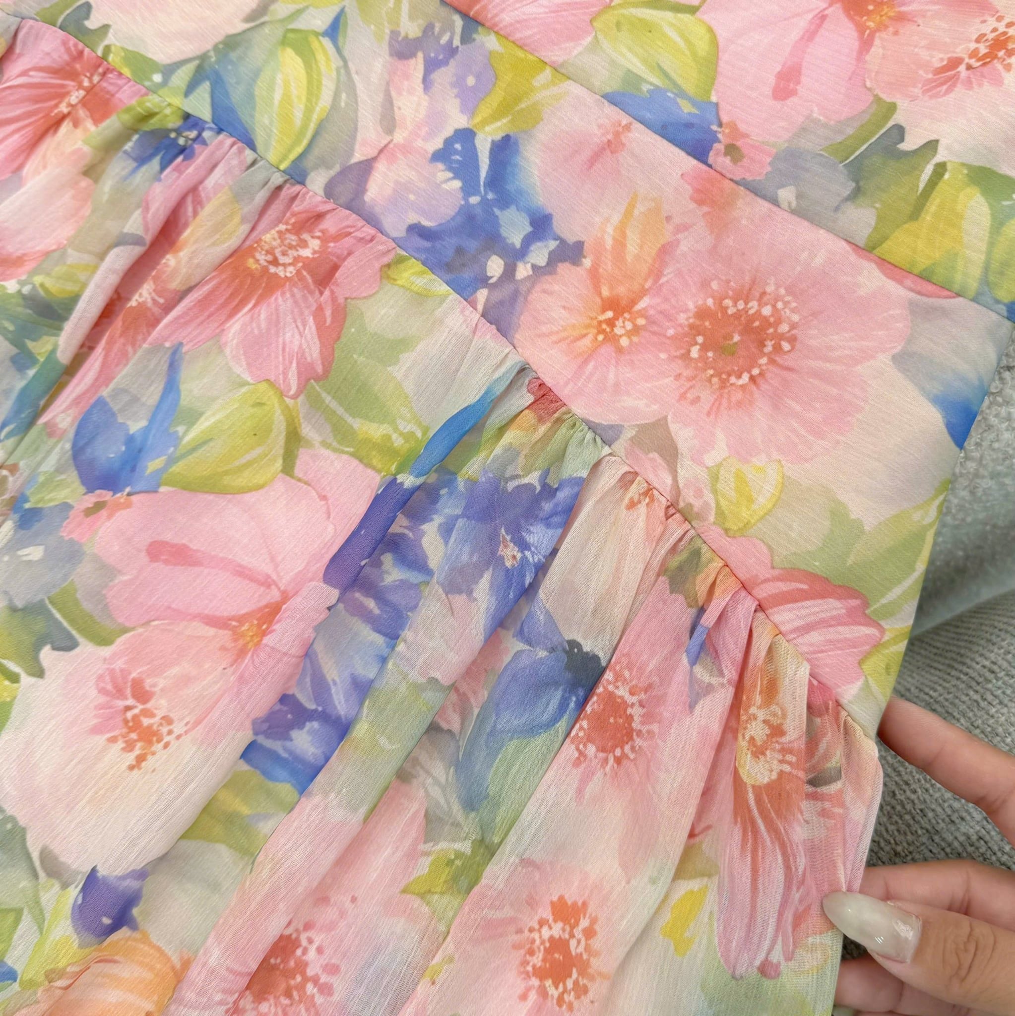 Đầm Hoa Thiết Kế Lệch Vai Dáng Xòe Nhẹ Nhàng Đi Chơi TuTu Store Mã D1807