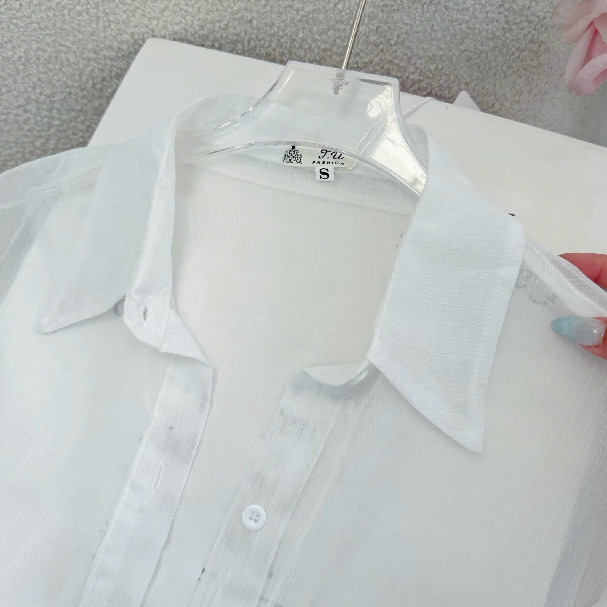 Áo Thiết Kế Kiểu Sơ Mi Mỏng Khoác Ngoài Đi Chơi TuTu Store Mã A604