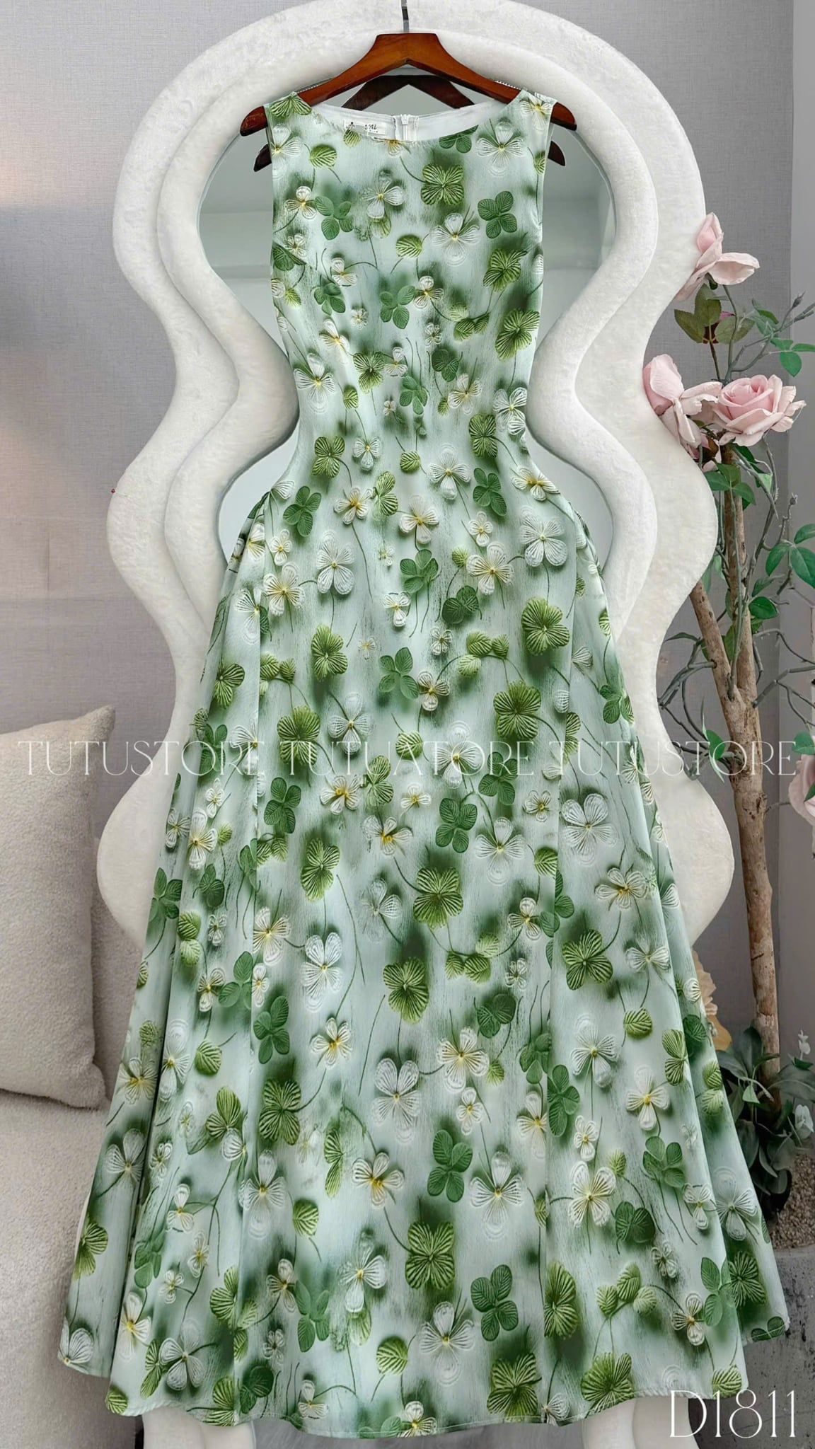 Đầm Thiết Kế Cổ Thuyền Dáng Dài Đơn Giản Đi Chơi TuTu Store Mã D1811