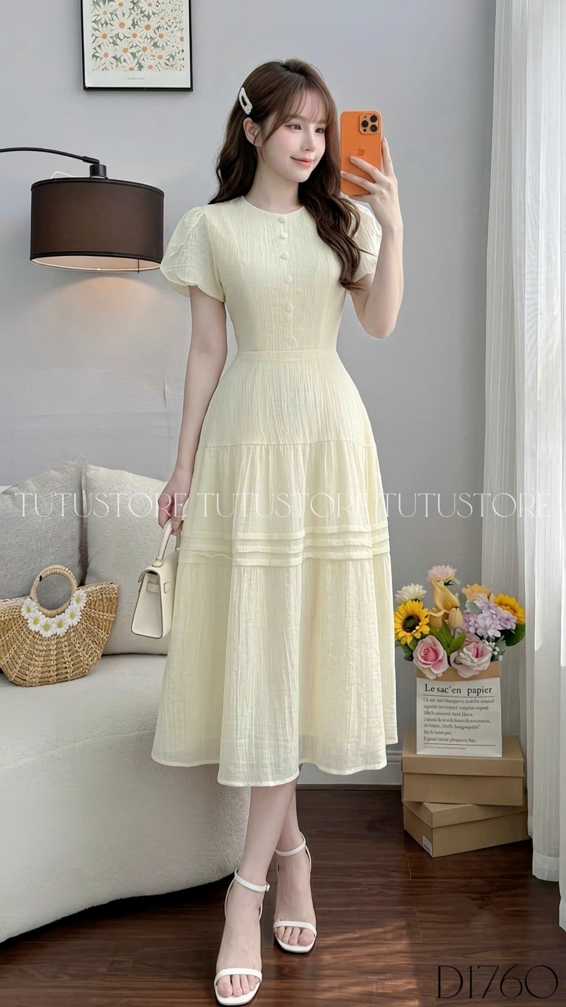 Đầm Thiết Kế Chiết Eo Tùng Xòe Đi Chơi TuTu Store Mã D1760