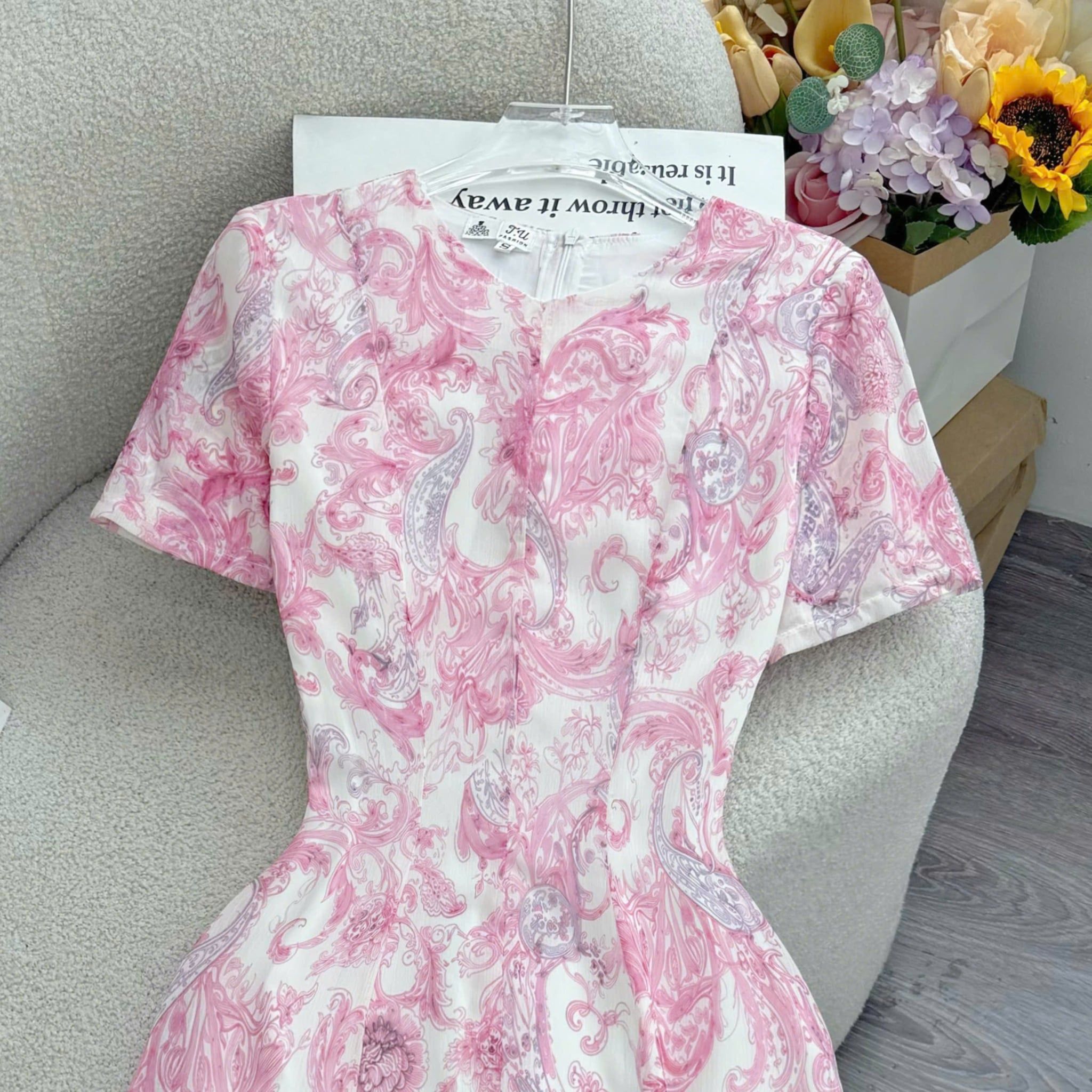 Đầm Thiết Kế Cổ Tròn Dáng Dài Đầm Đi Tiệc TuTu Store Mã D1851