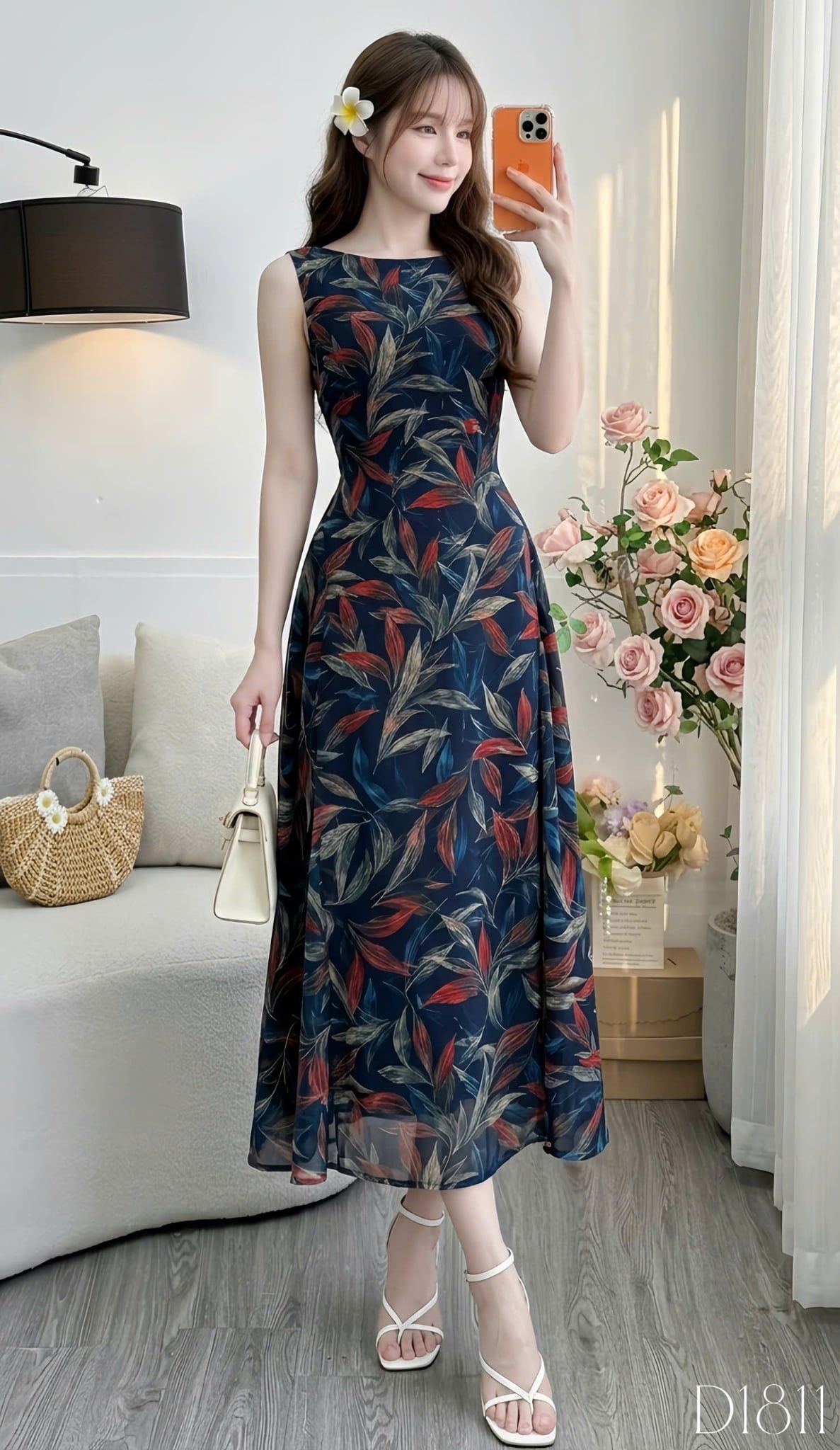 Đầm Thiết Kế Cổ Thuyền Dáng Dài Đơn Giản Đi Chơi TuTu Store Mã D1811