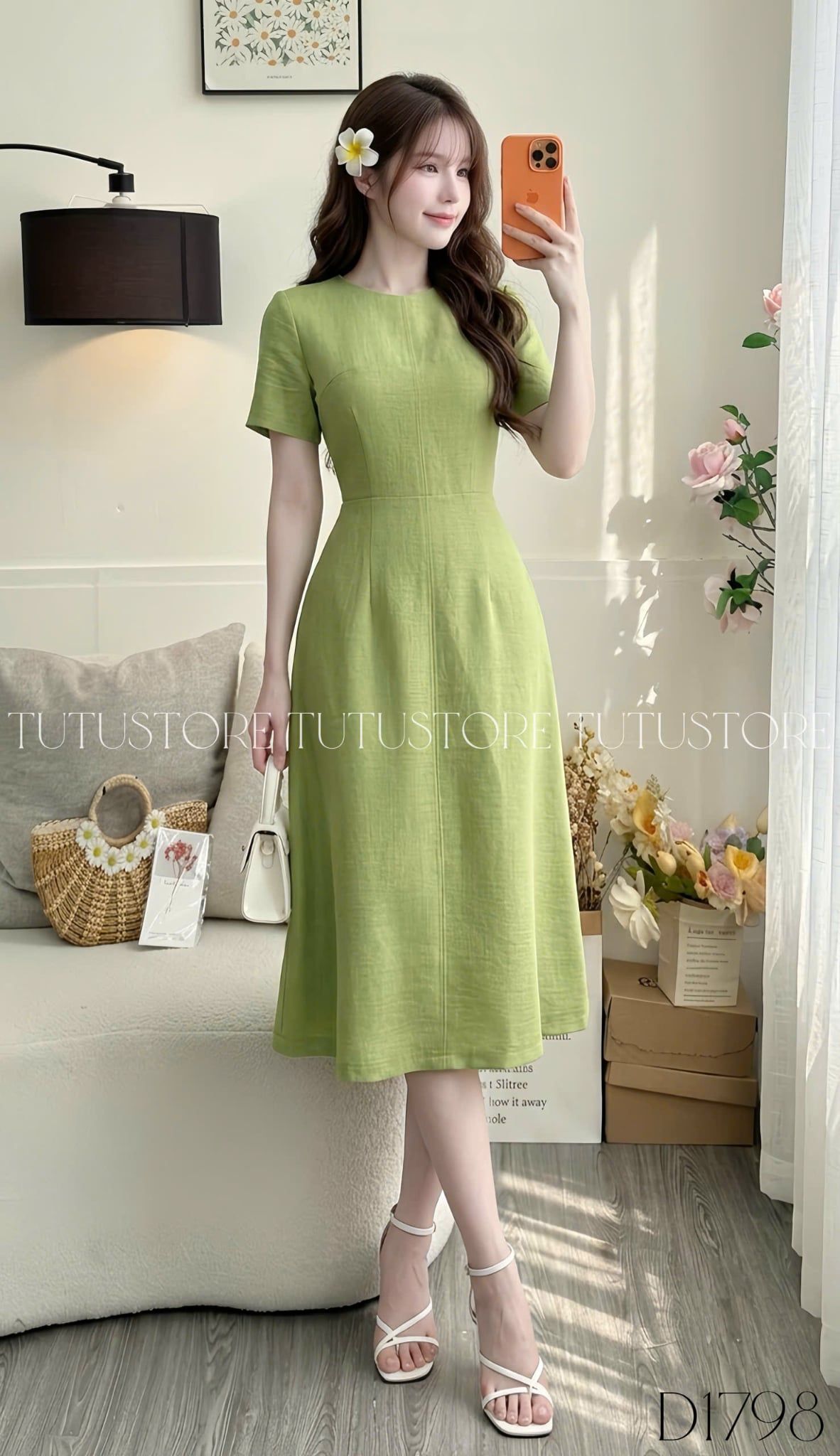 Đầm Thiết Kế Dáng Chữ A Đơn Giản Thanh Lịch Đi Tiệc TuTu Store Mã D1798
