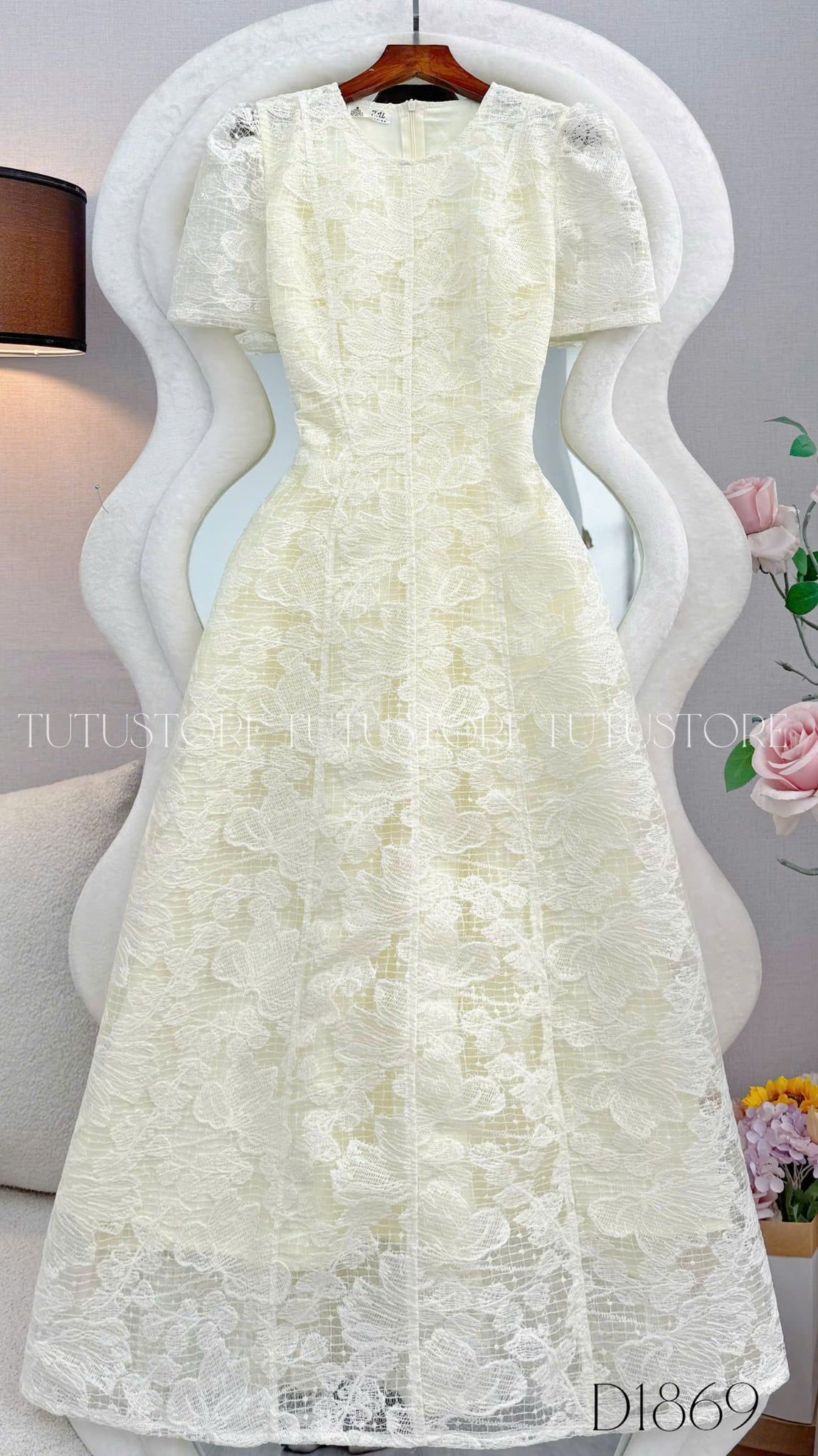Đầm Thiết Kế Cổ Tròn Dáng Xòe Đầm Đi Tiệc TuTu Store Mã D1869