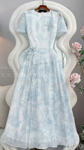 Đầm Thiết Kế Cổ Tròn Dáng Xòe Đi Tiệc TuTu Store D1979