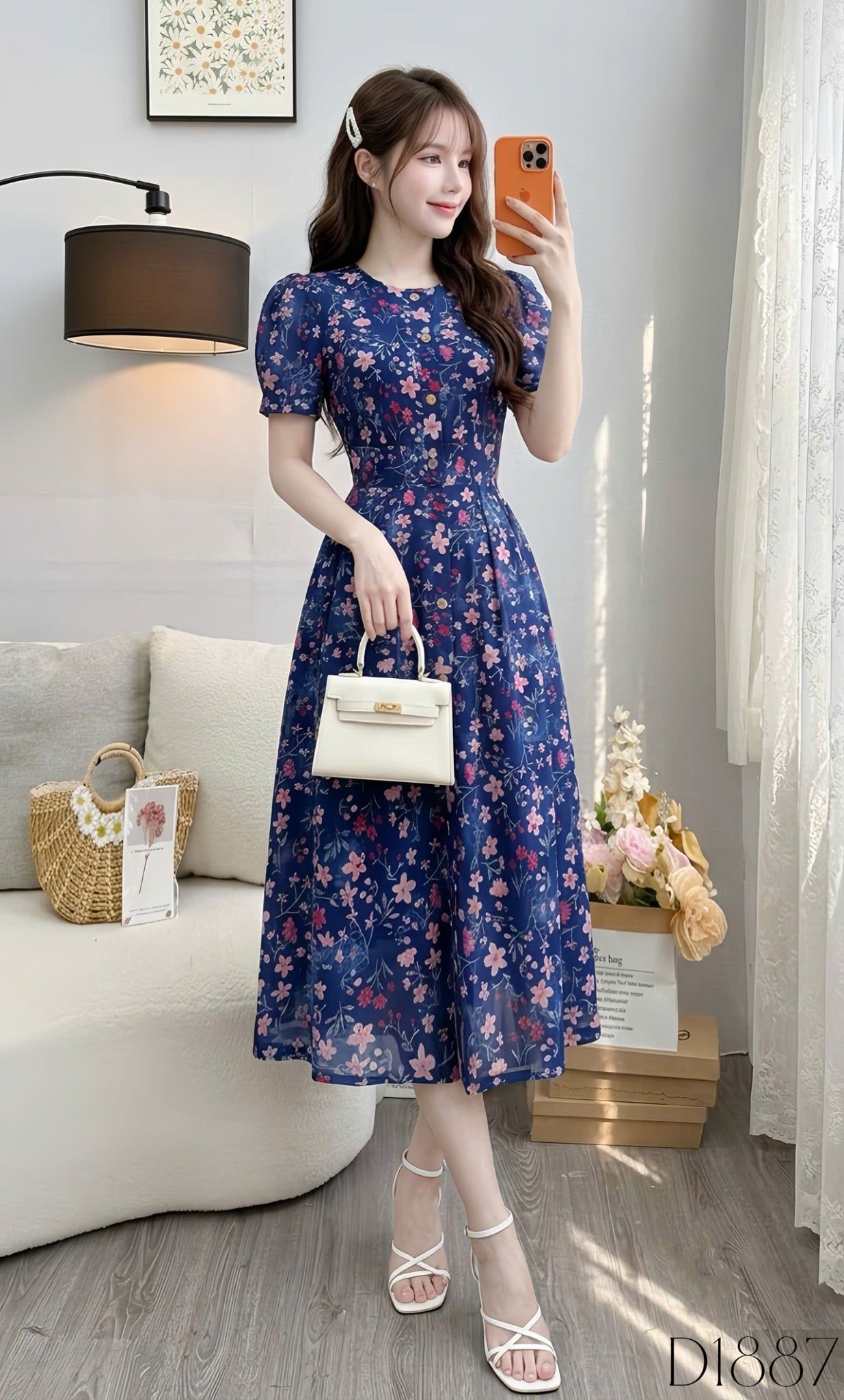 Đầm Thiết Kế Cổ Tròn Dáng Xòe Đầm Đi Tiệc TuTu Store Mã D1887