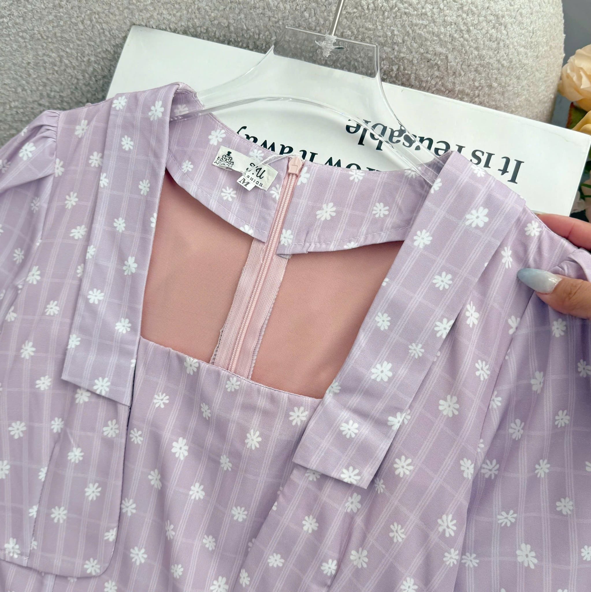 Đầm Thiết Kiểu Dáng Chữ A Hoa Nhí Đầm Đi Tiệc TuTu Store Mã D1854