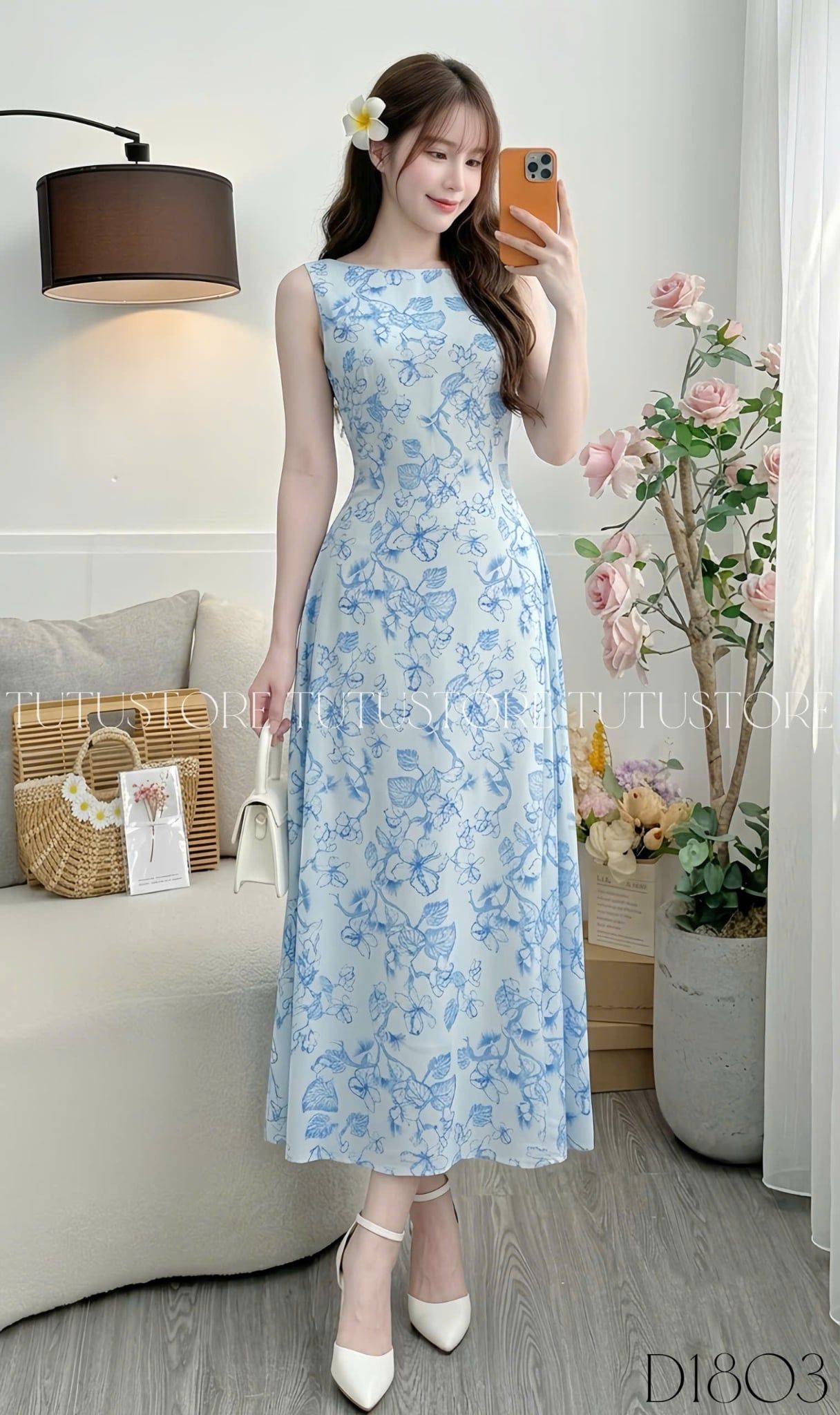 Đầm Thiết Kế Dáng Xòe Đơn Giản Đi Chơi TuTu Store Mã D1803