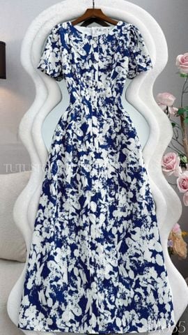Đầm Thiết Ké Cổ Tròn Đính Nút Kiểu Dáng A Đi Chơi TuTu Store Mã D1835