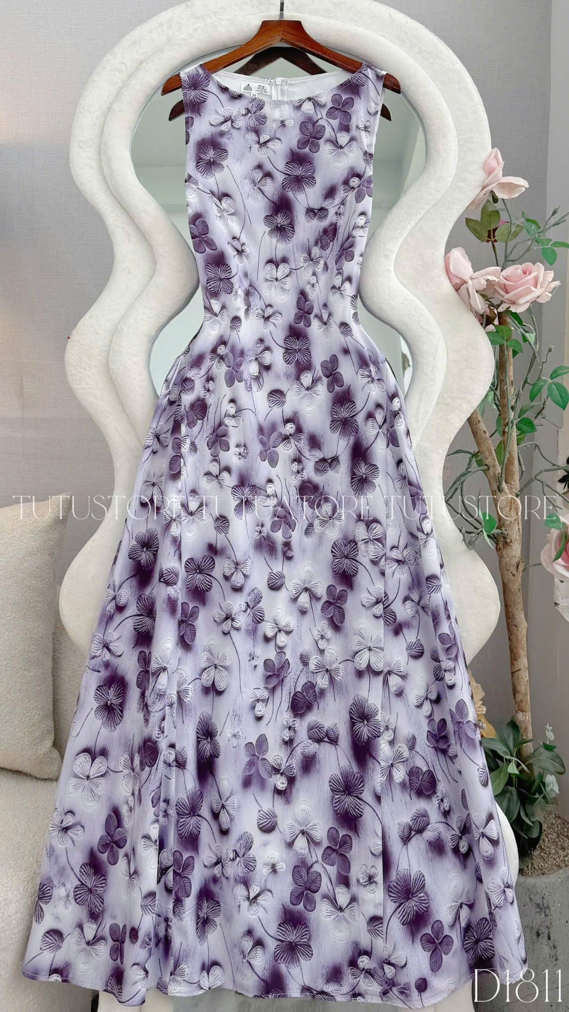 Đầm Thiết Kế Cổ Thuyền Dáng Dài Đơn Giản Đi Chơi TuTu Store Mã D1811