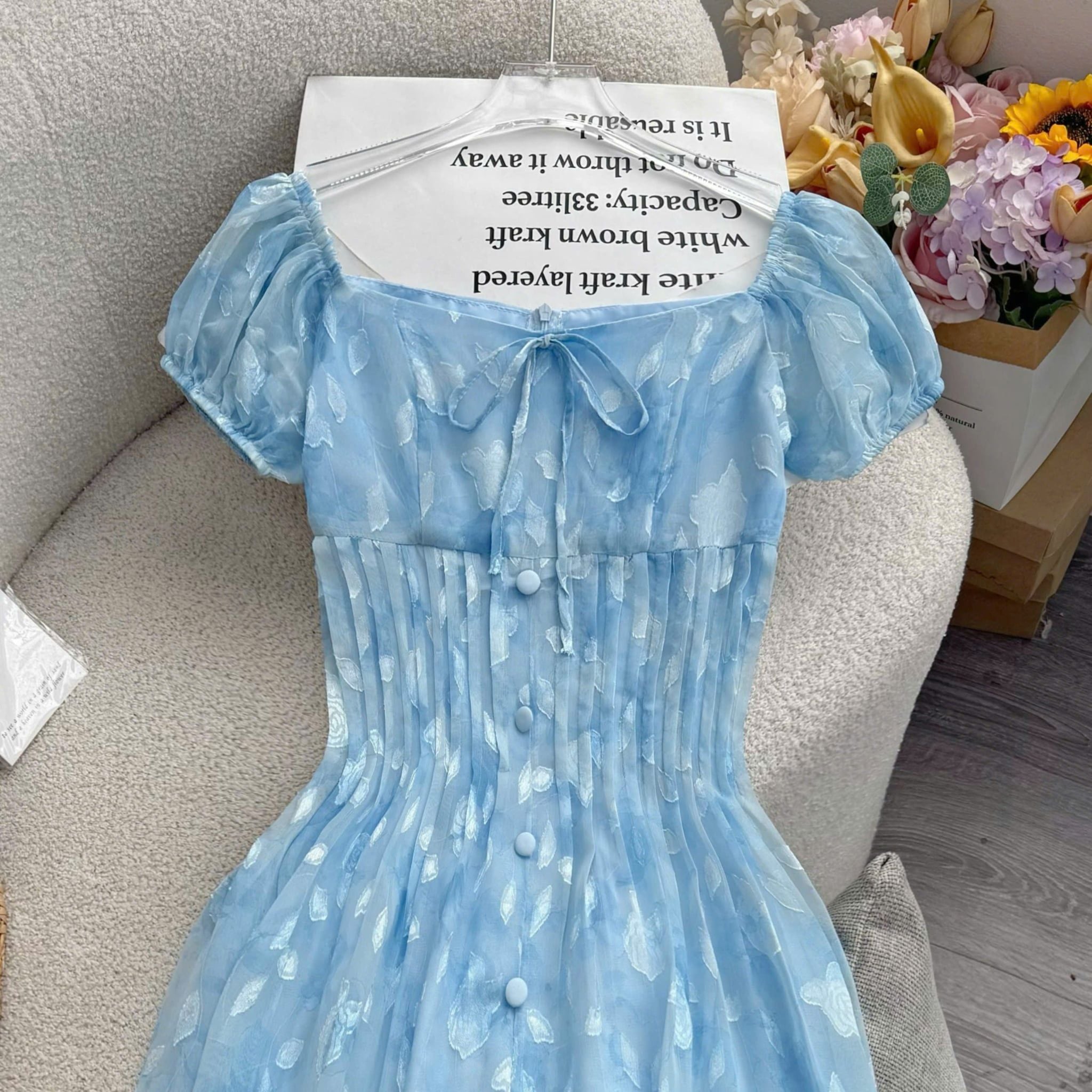Đầm Thiết Kế Cổ Vuông Dáng Dài Đầm Đi Tiệc TuTu Store Mã D1861